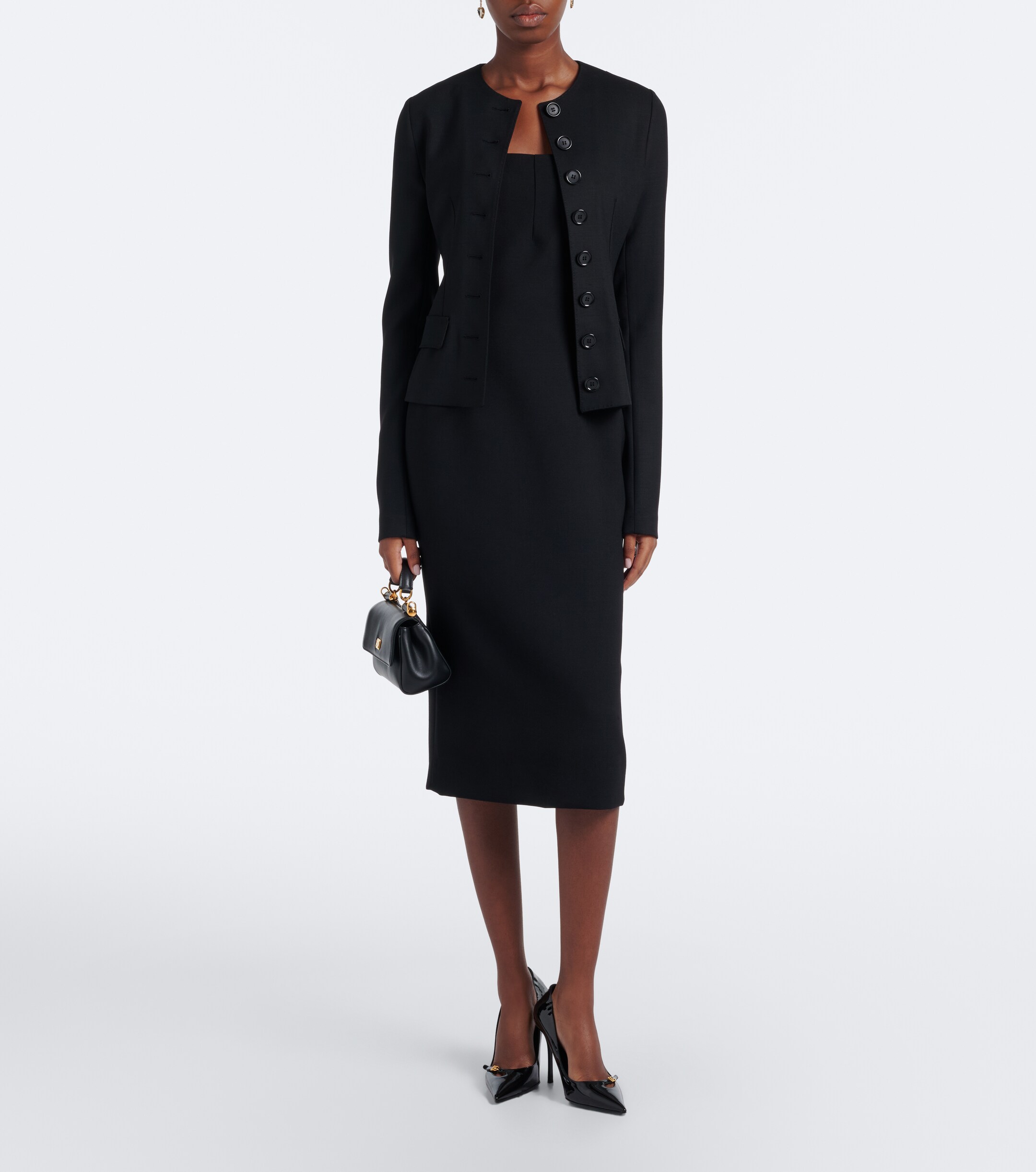 Dolce&Gabbana Dolce & Gabbana Virgin wool crêpe midi dress
