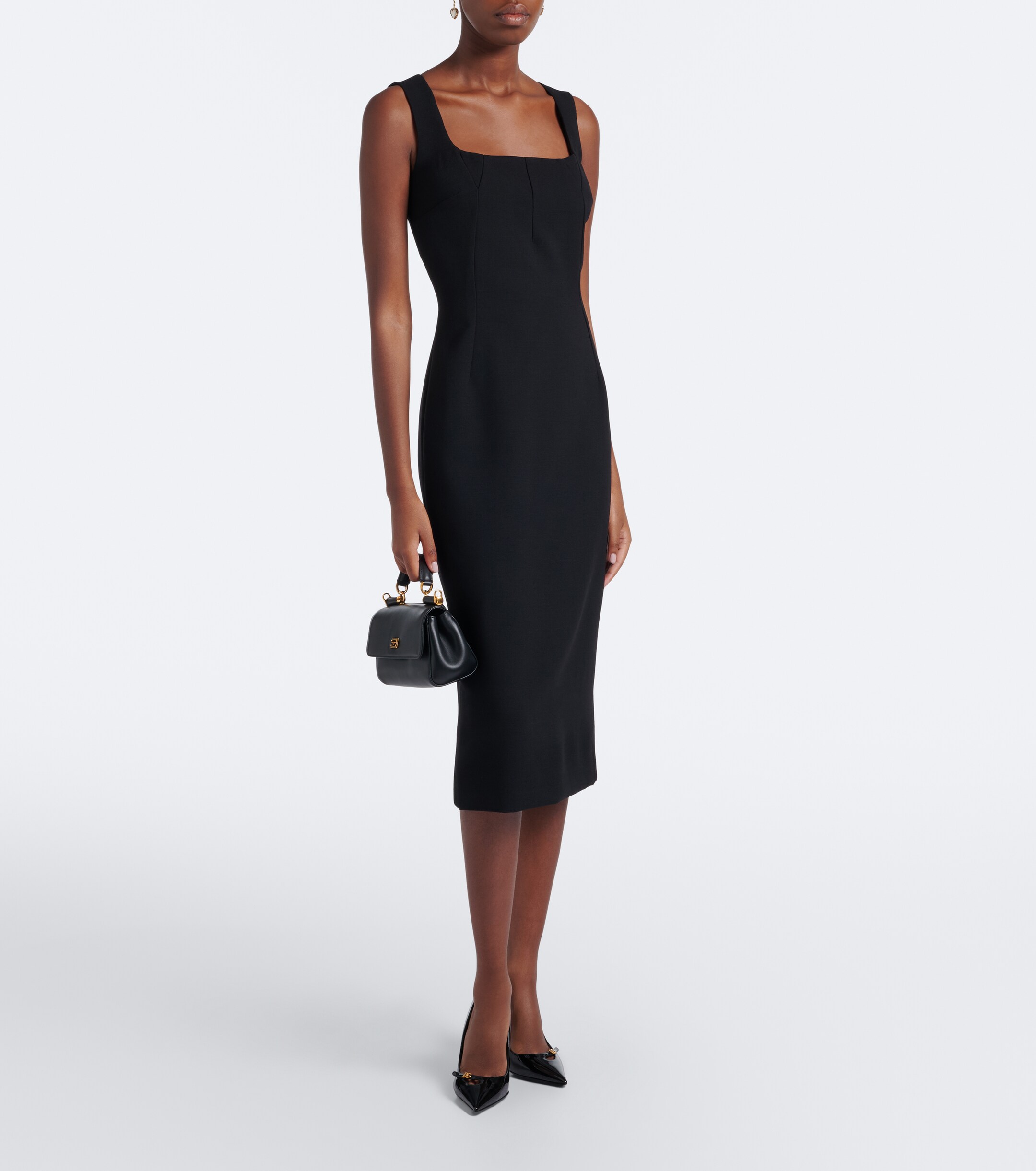 Dolce&Gabbana Dolce & Gabbana Virgin wool crêpe midi dress