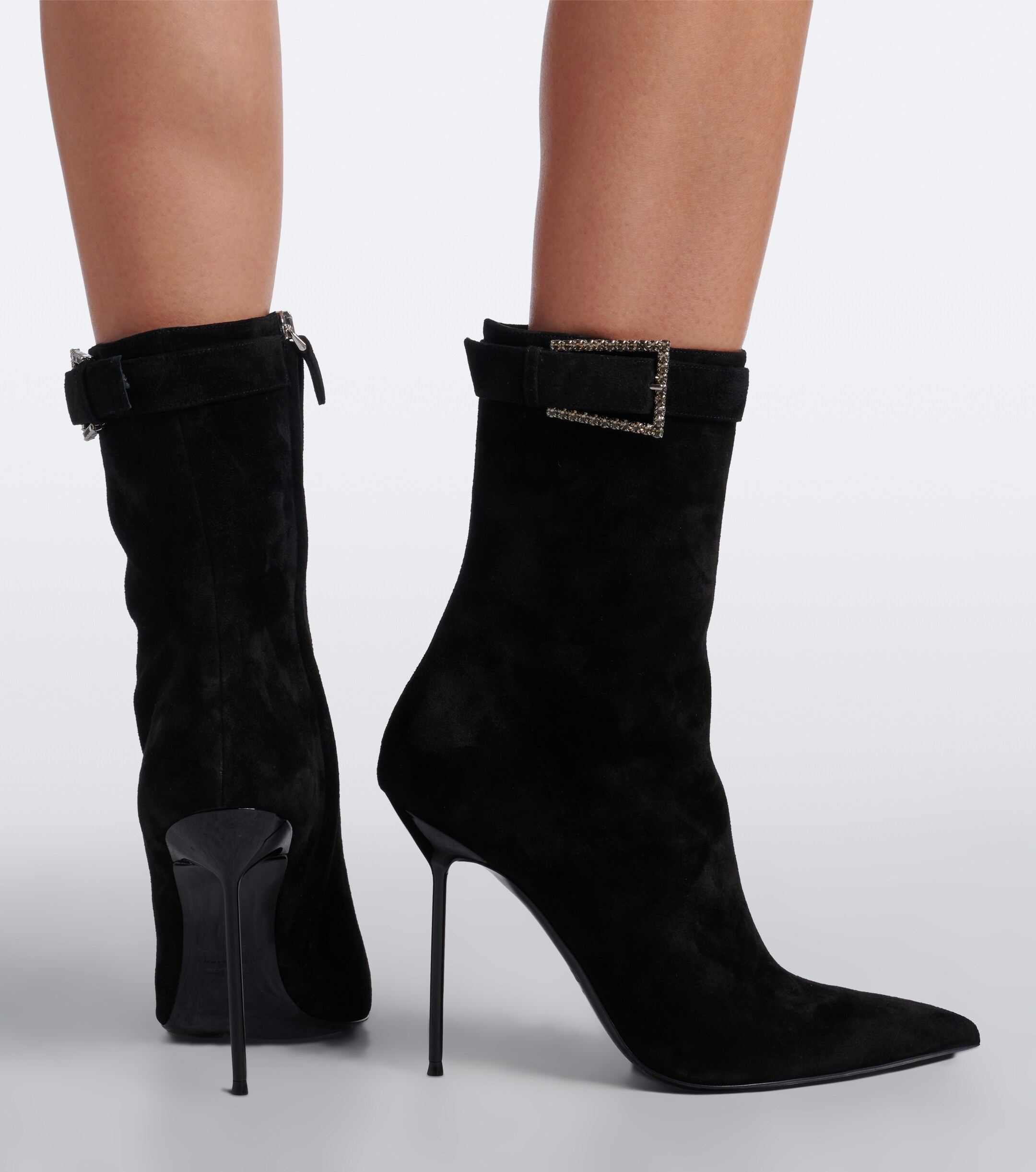 Paris Texas Paris Texas Lidia embellished suede ankle boots