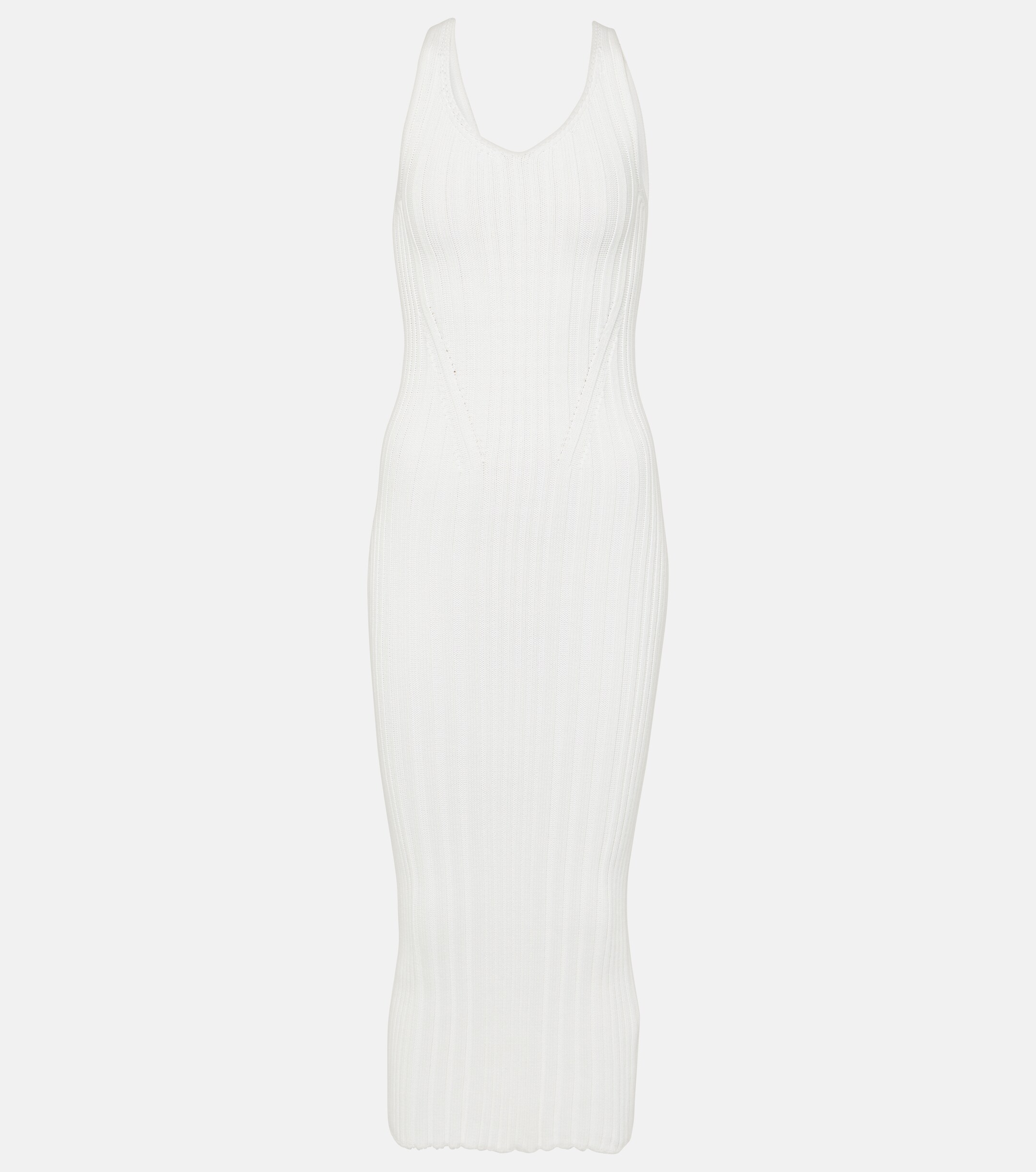 KHAITE Ottilie cotton-blend midi dress