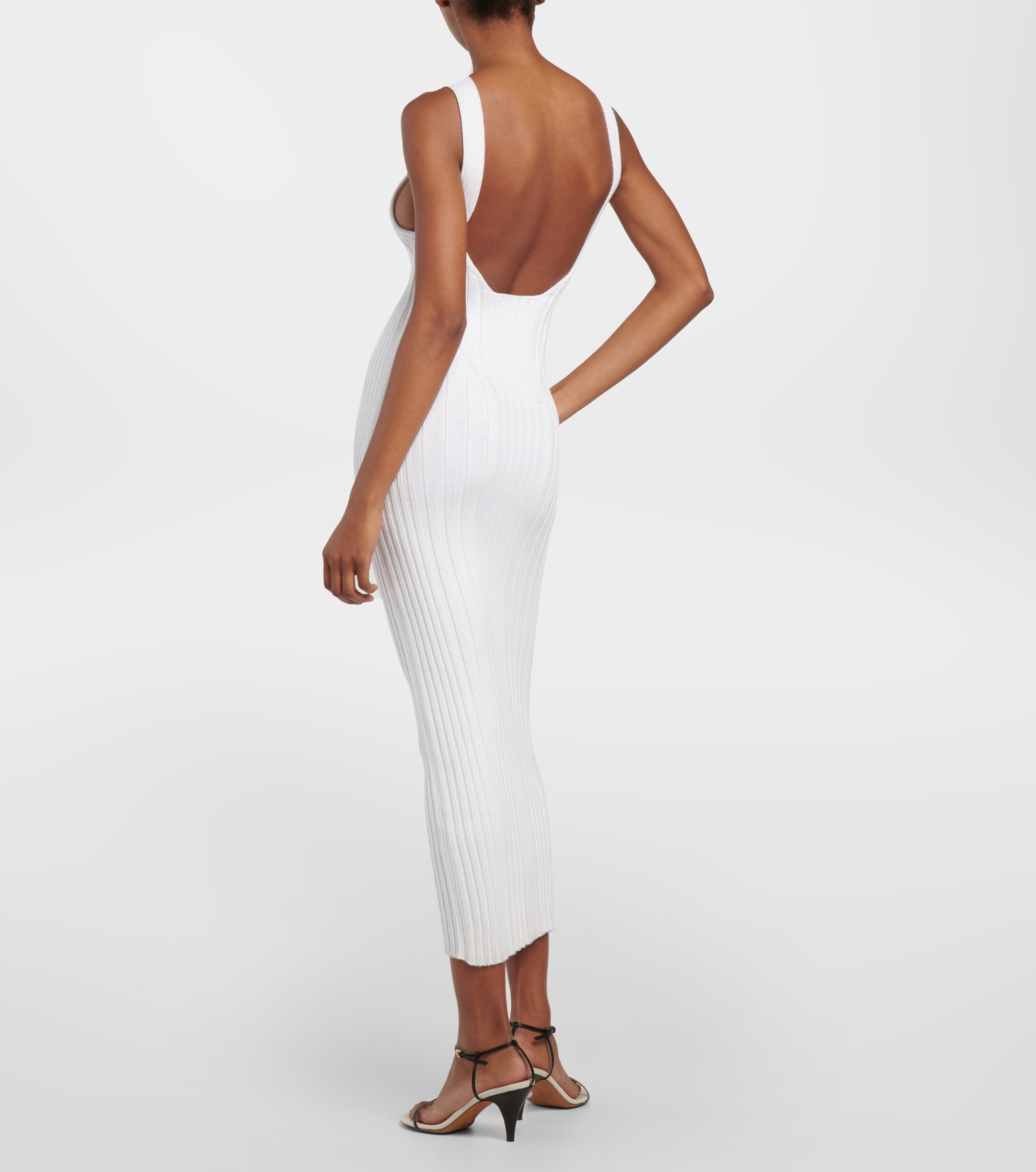 KHAITE Ottilie cotton-blend midi dress