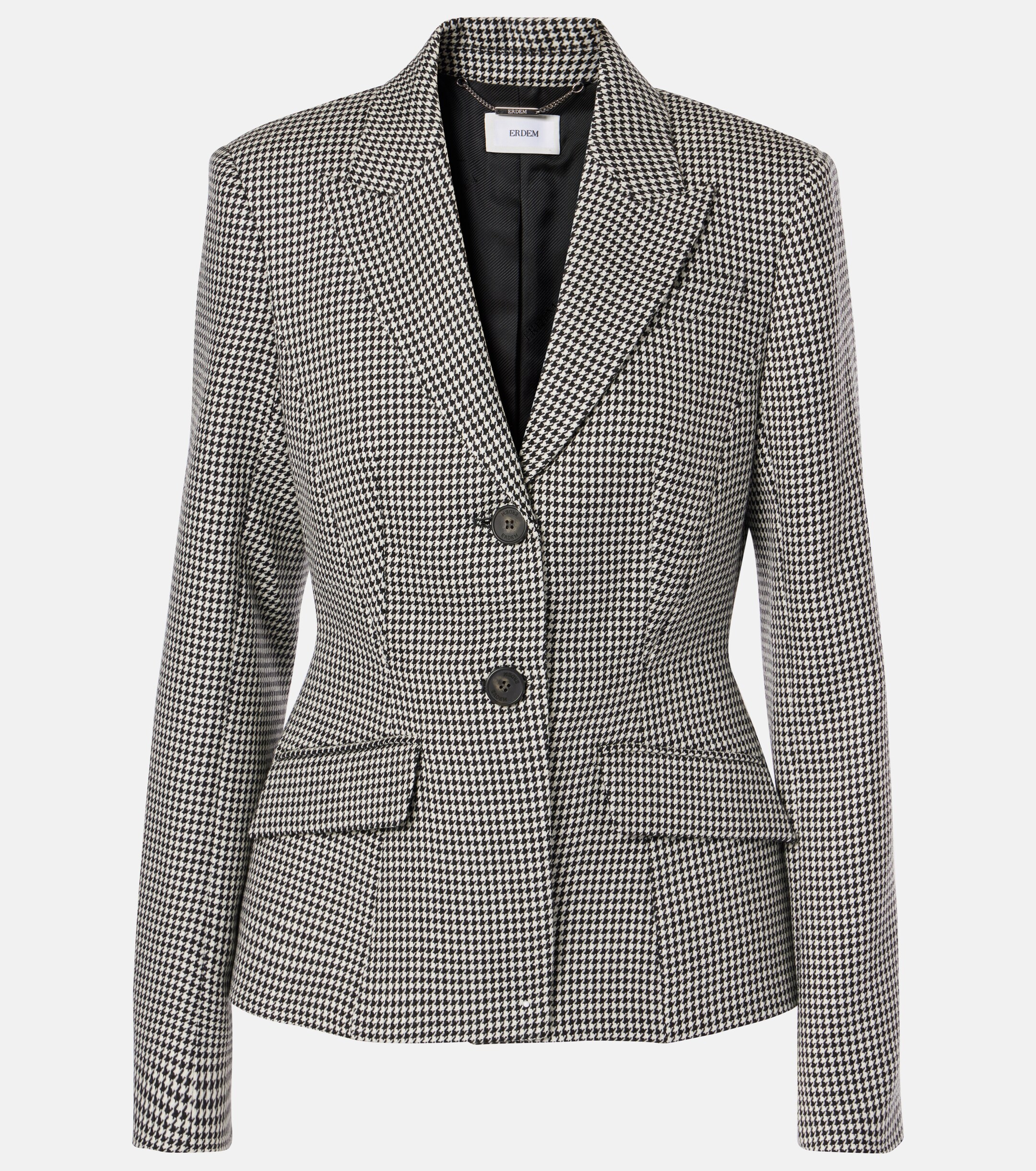 Erdem Tailored houndstooth wool blazer thumbnail