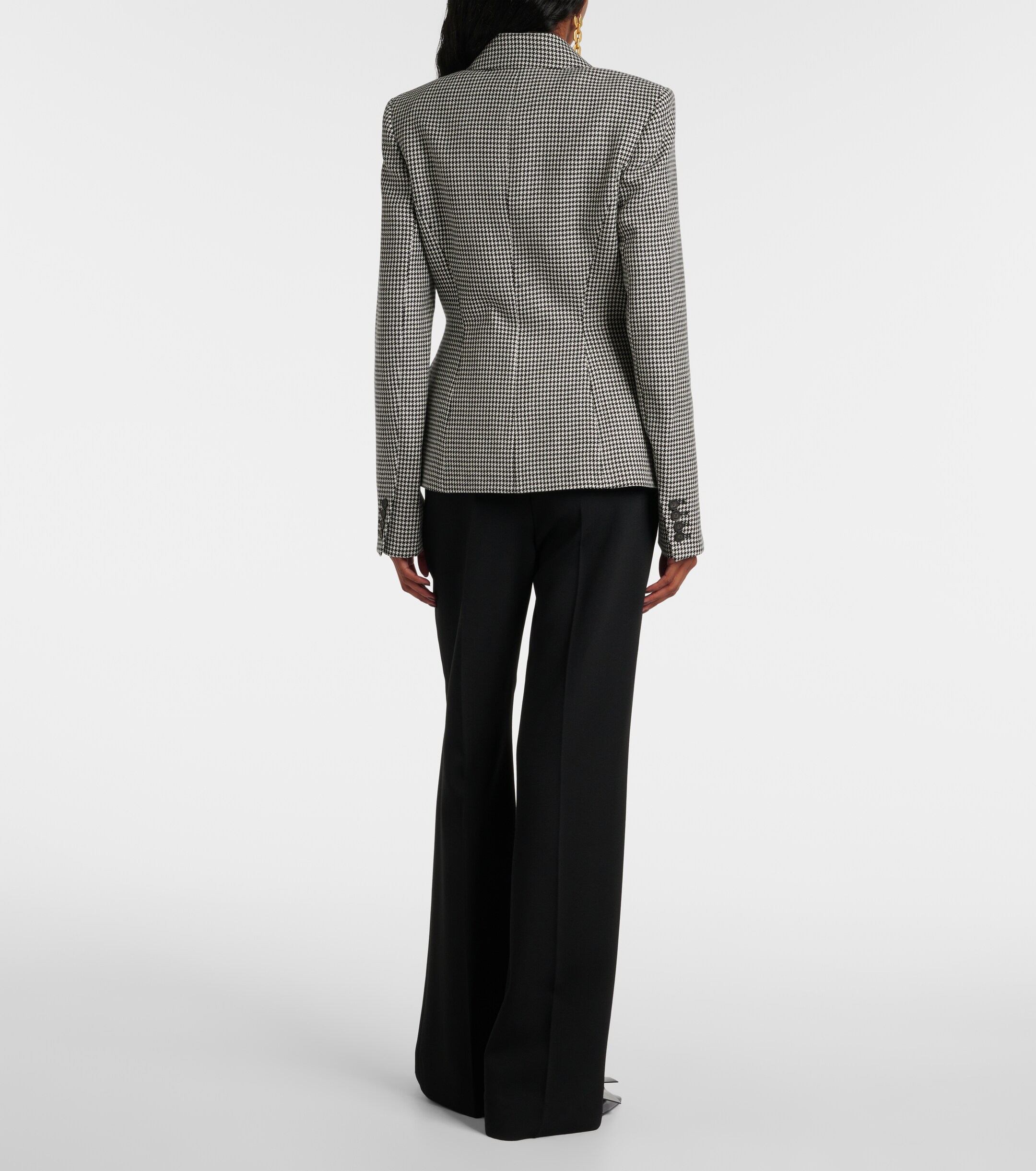 Erdem Tailored houndstooth wool blazer thumbnail