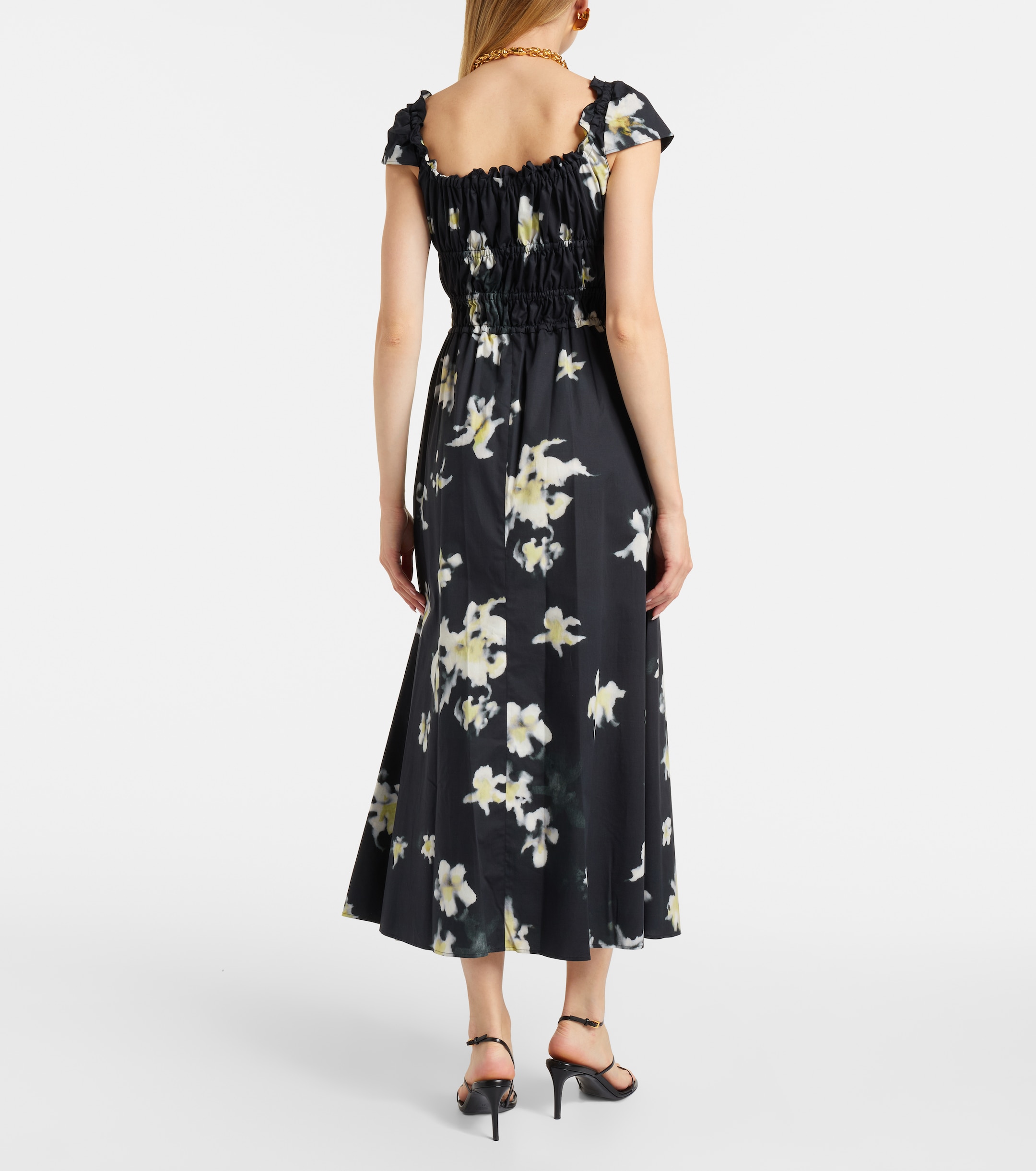 Altuzarra Floral cotton-blend midi dress