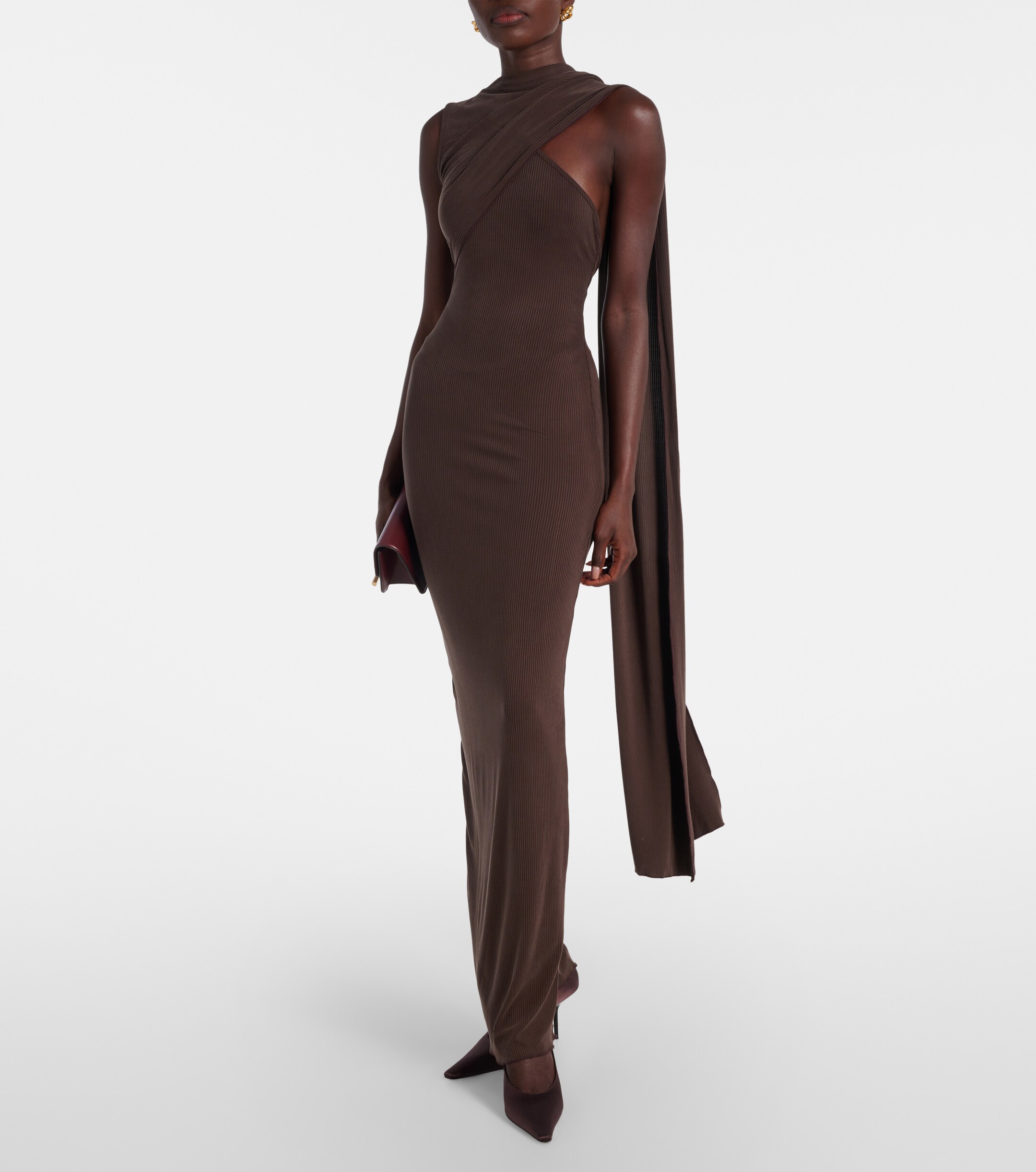 aya muse brown dress Citrine Suede Dakota Mini Dress main image 1