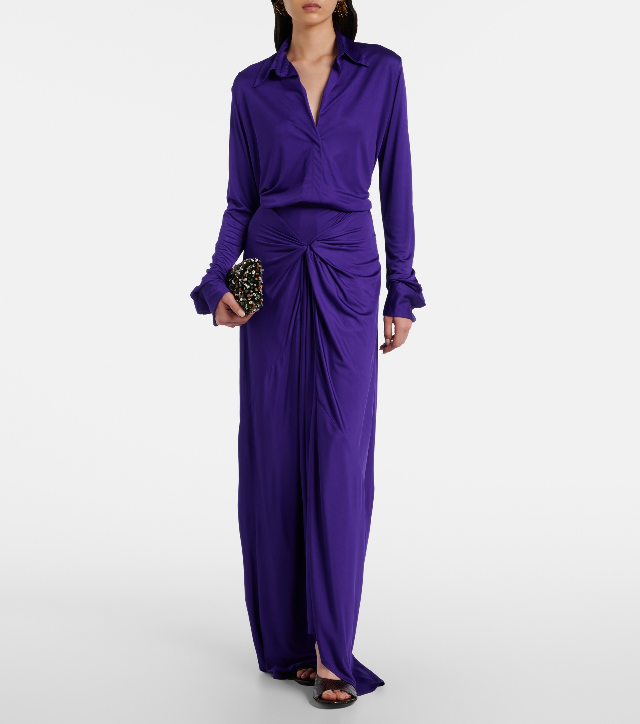 Dries Van Noten - Draped maxi skirt | Plush