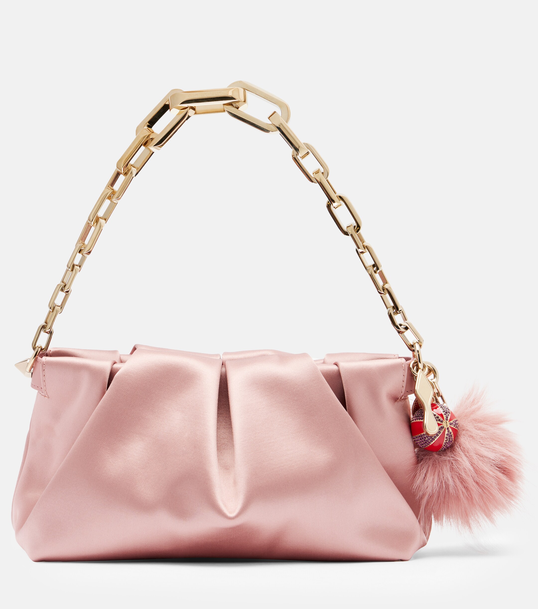 CHRISTIAN LOUBOUTIN Eva Small crêpe satin clutch