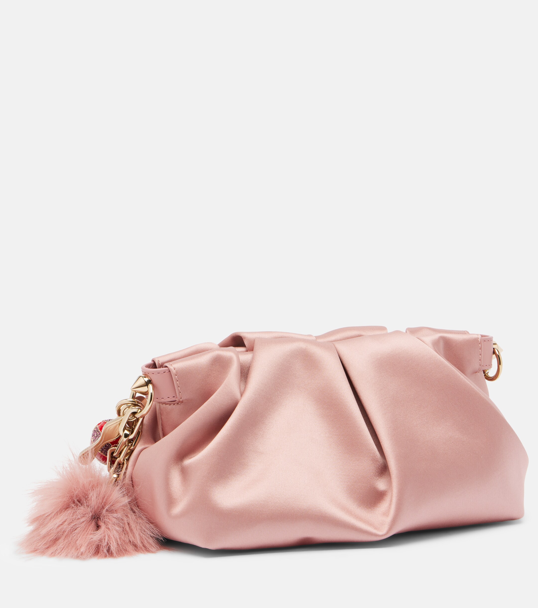 CHRISTIAN LOUBOUTIN Eva Small crêpe satin clutch