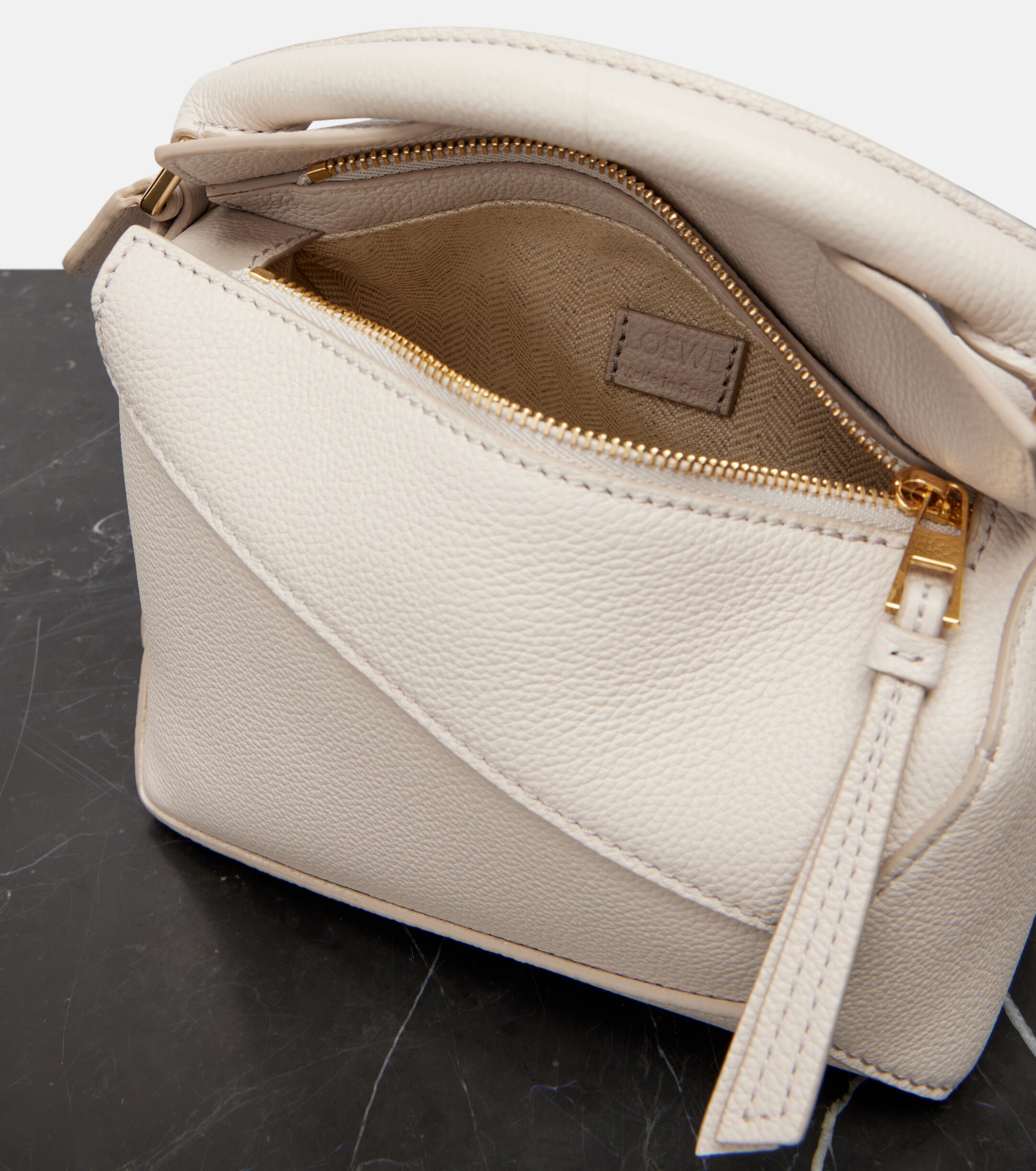 Loewe Puzzle Edge Mini leather top-handle bag