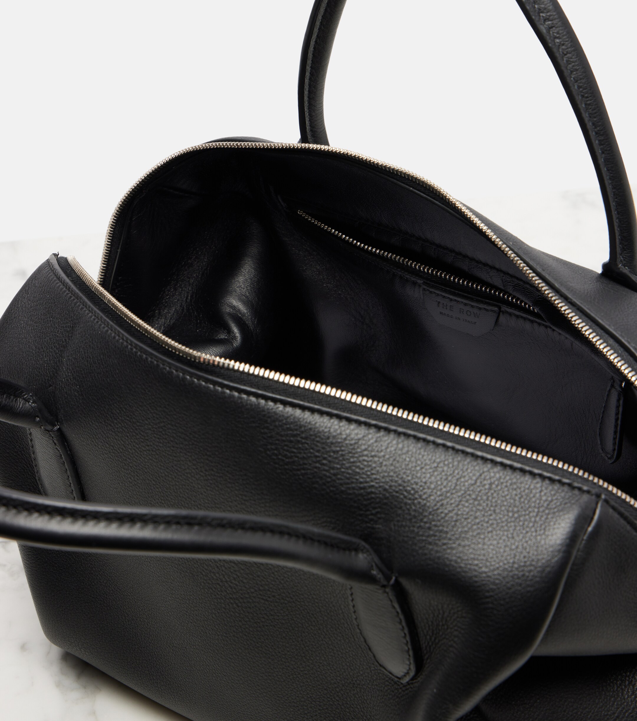The Row Faye leather top-handle bag