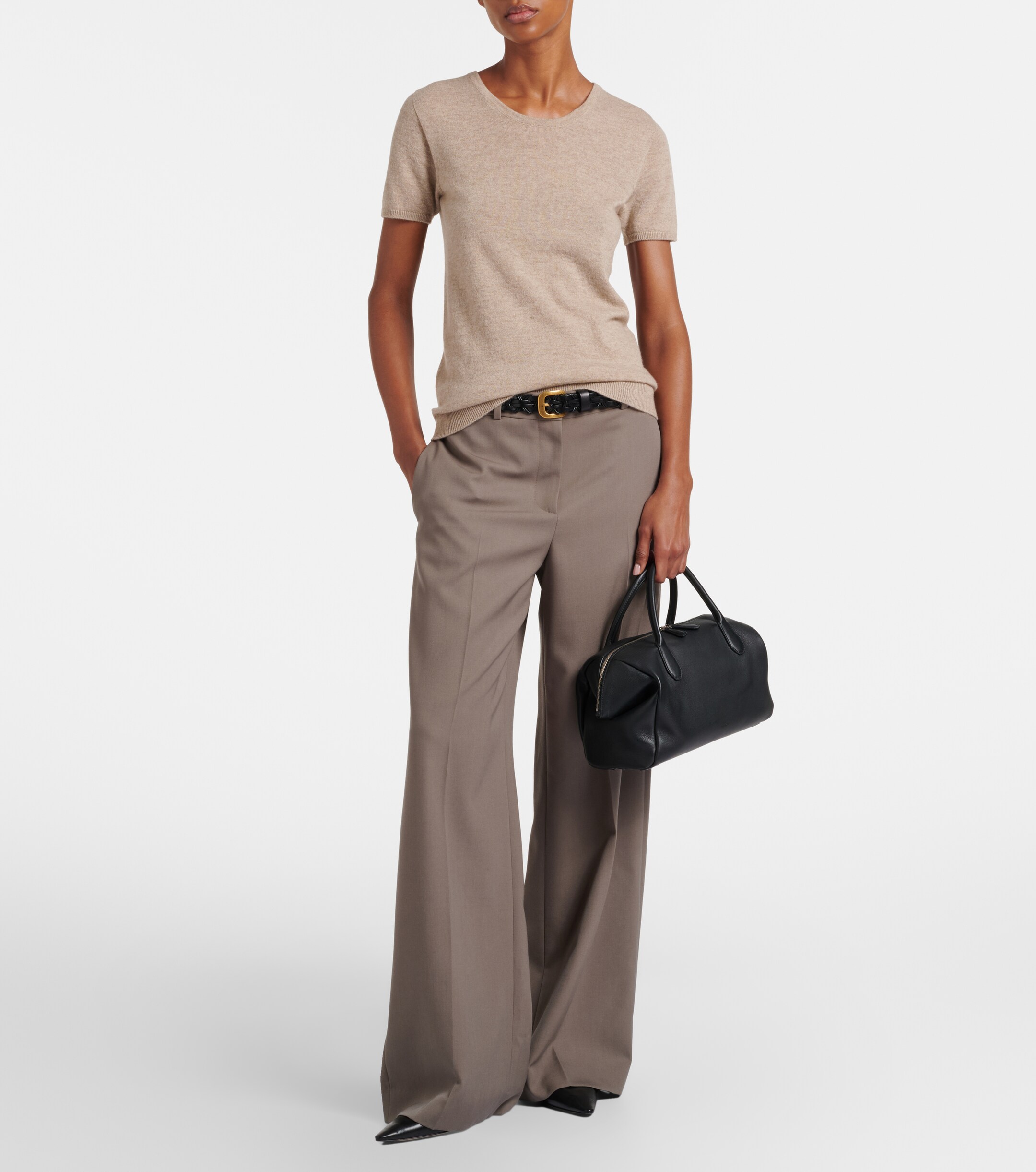 The Row Faye leather top-handle bag