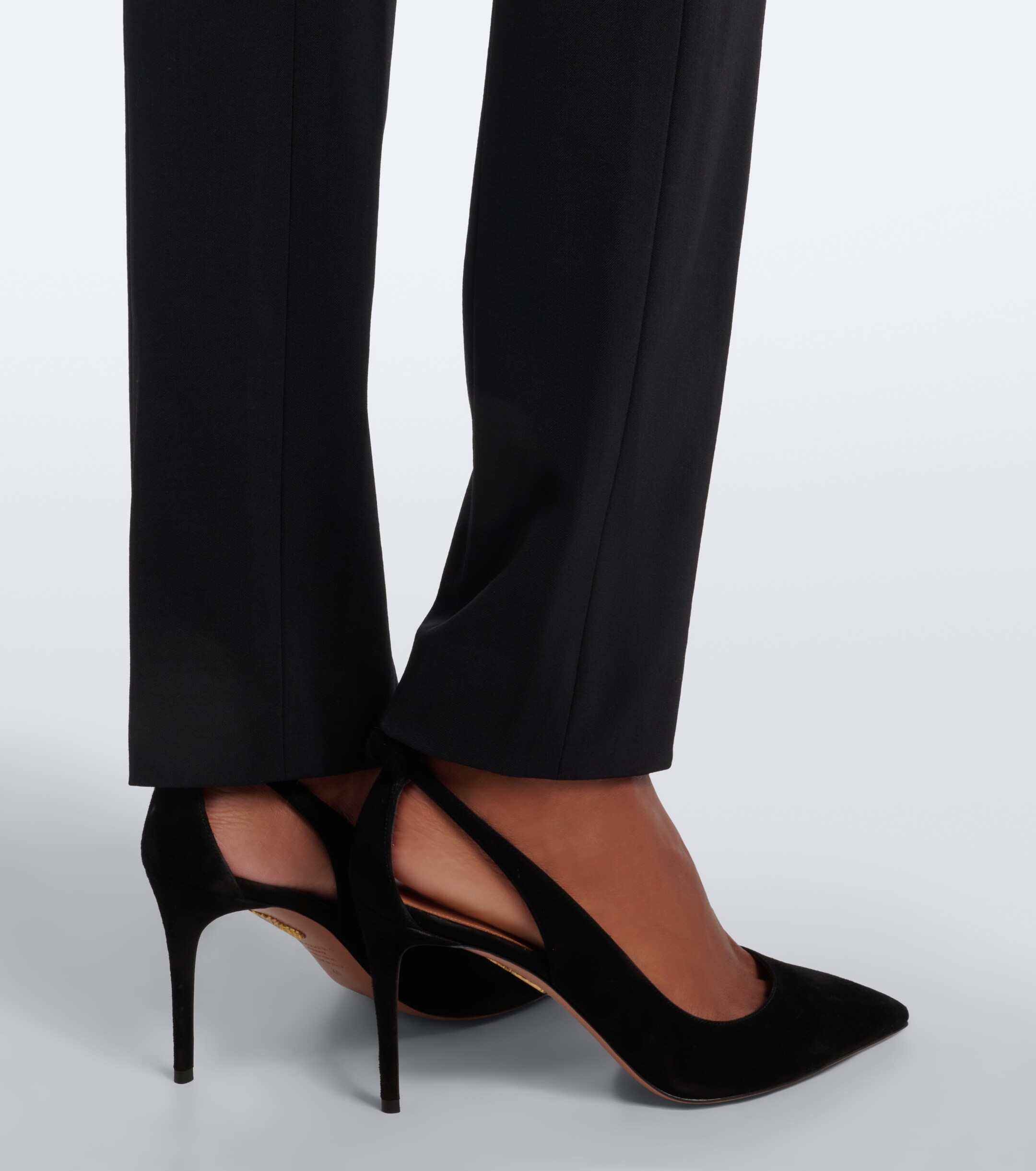 Carolina Herrera Carolina Herrera Floral-appliqué wool-blend leggings