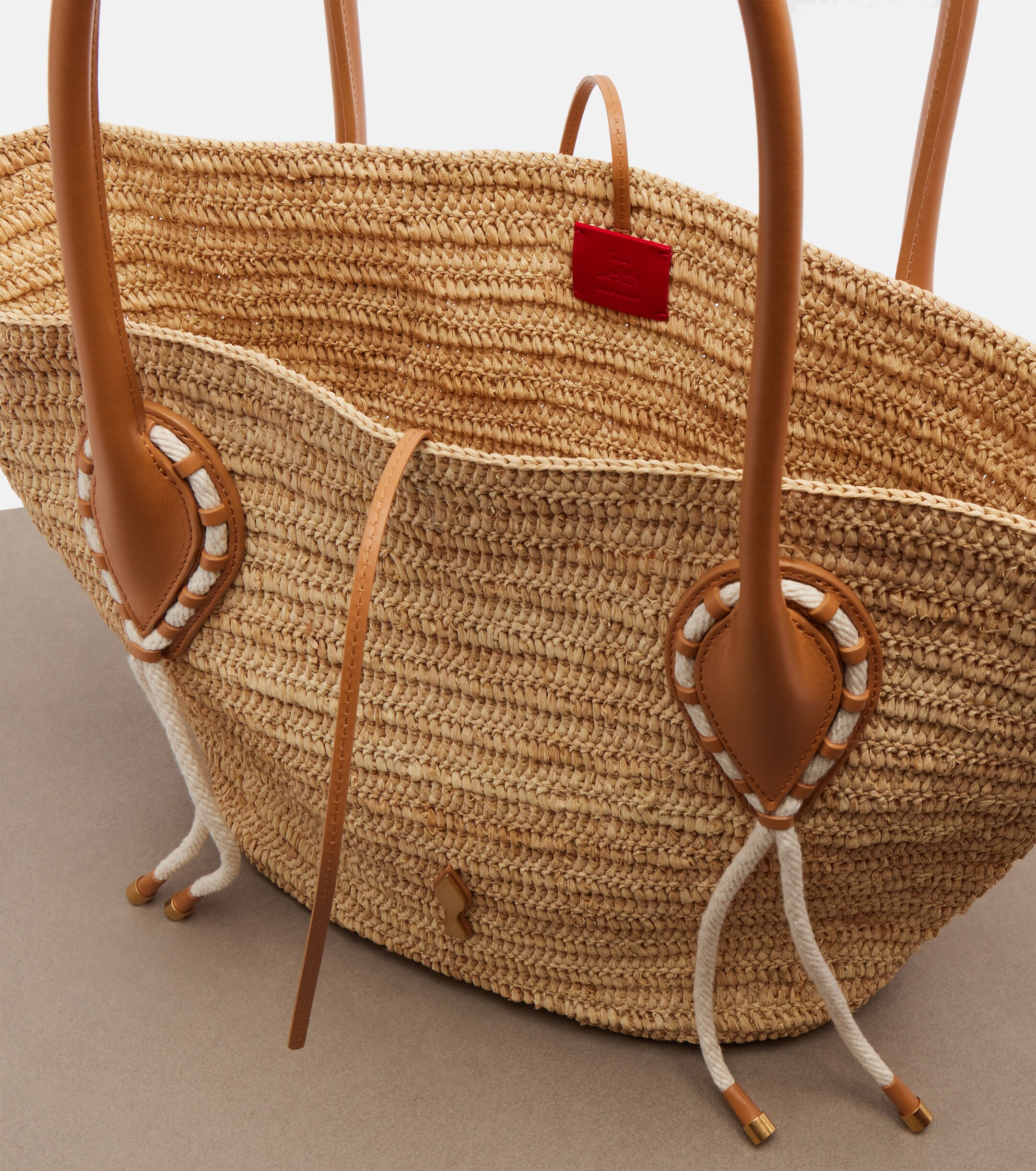 CHRISTIAN LOUBOUTIN Venus raffia tote bag