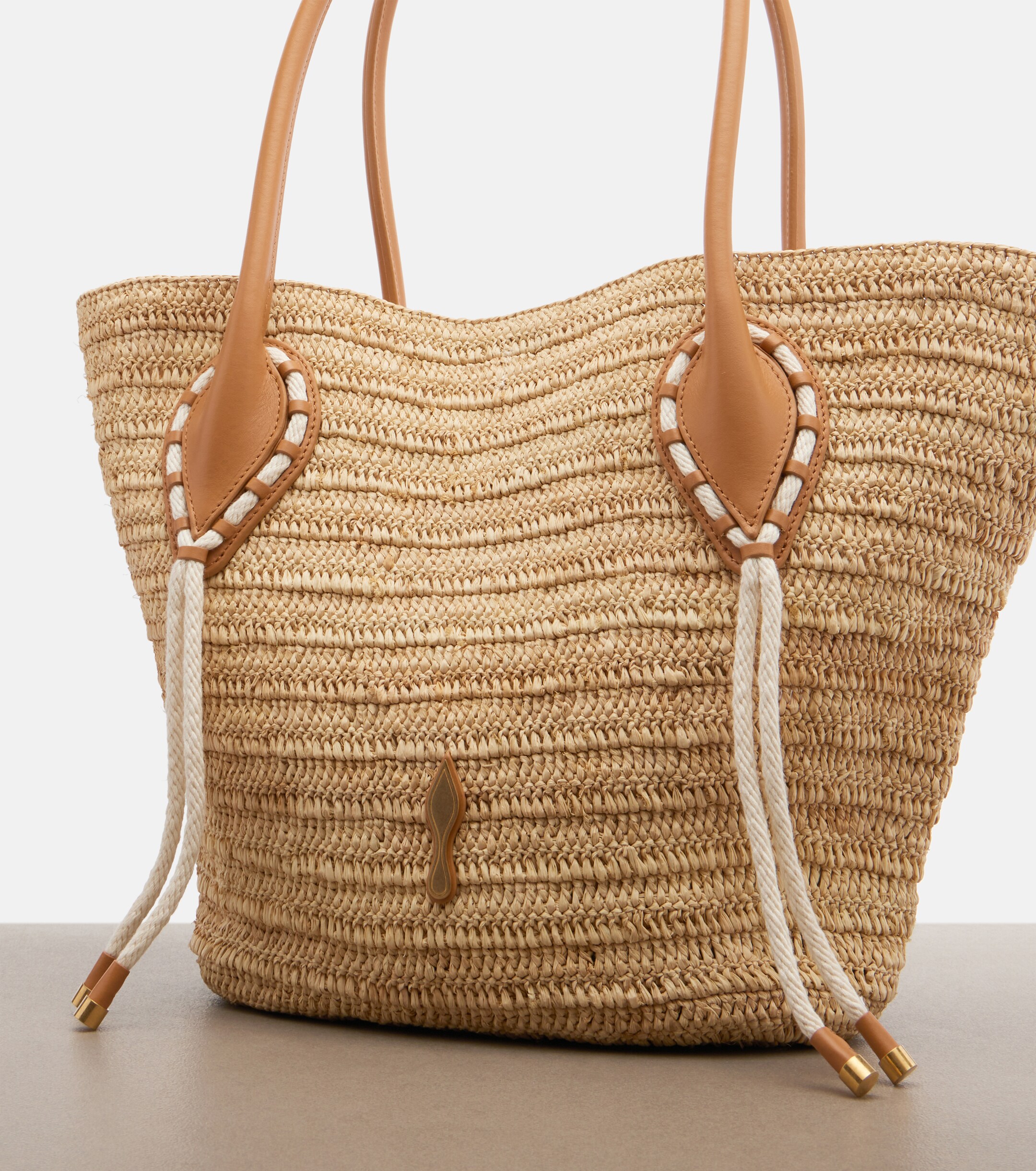 CHRISTIAN LOUBOUTIN Venus raffia tote bag