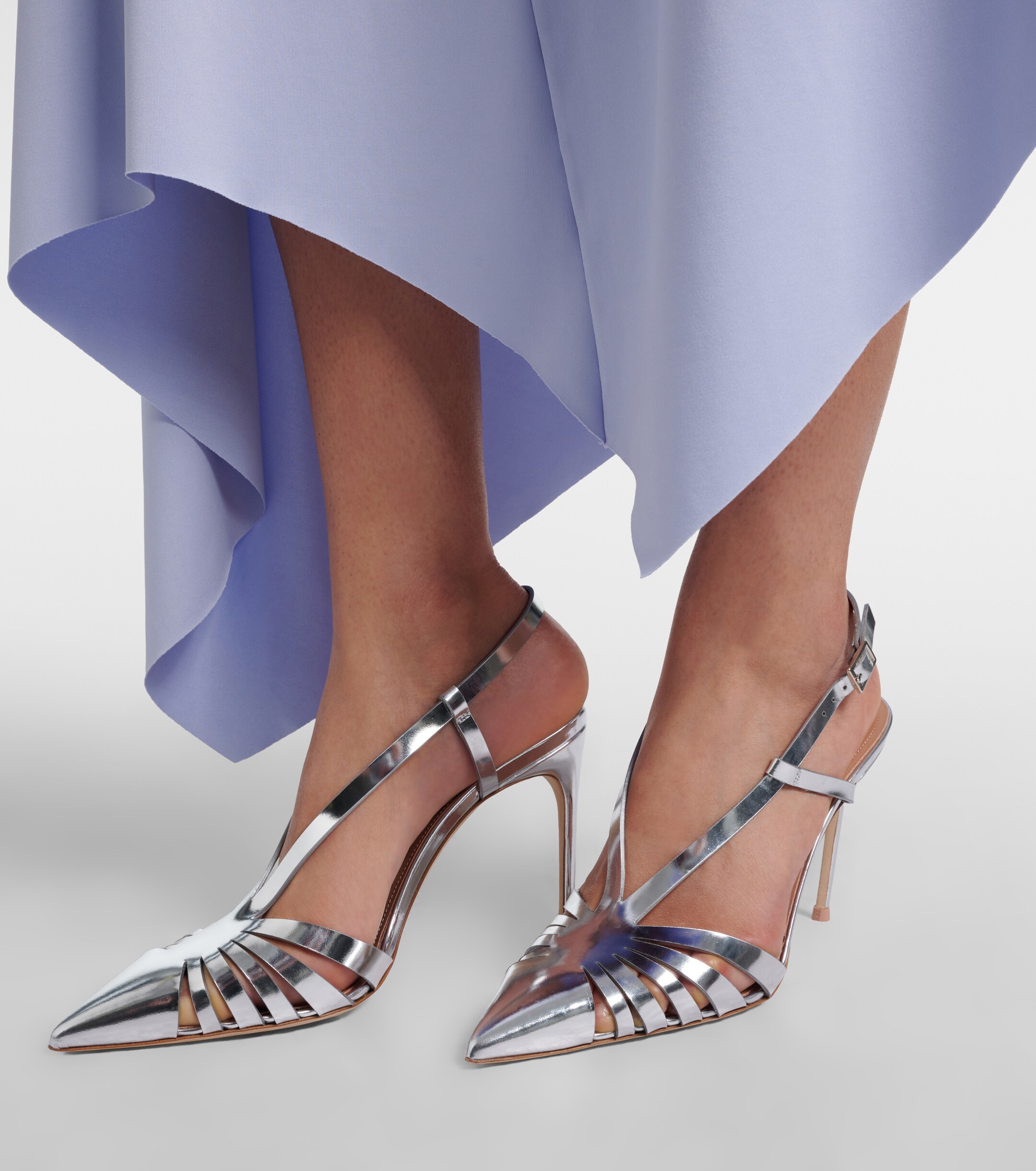 Malone Souliers Malone Souliers Janette metallic leather slingback pumps