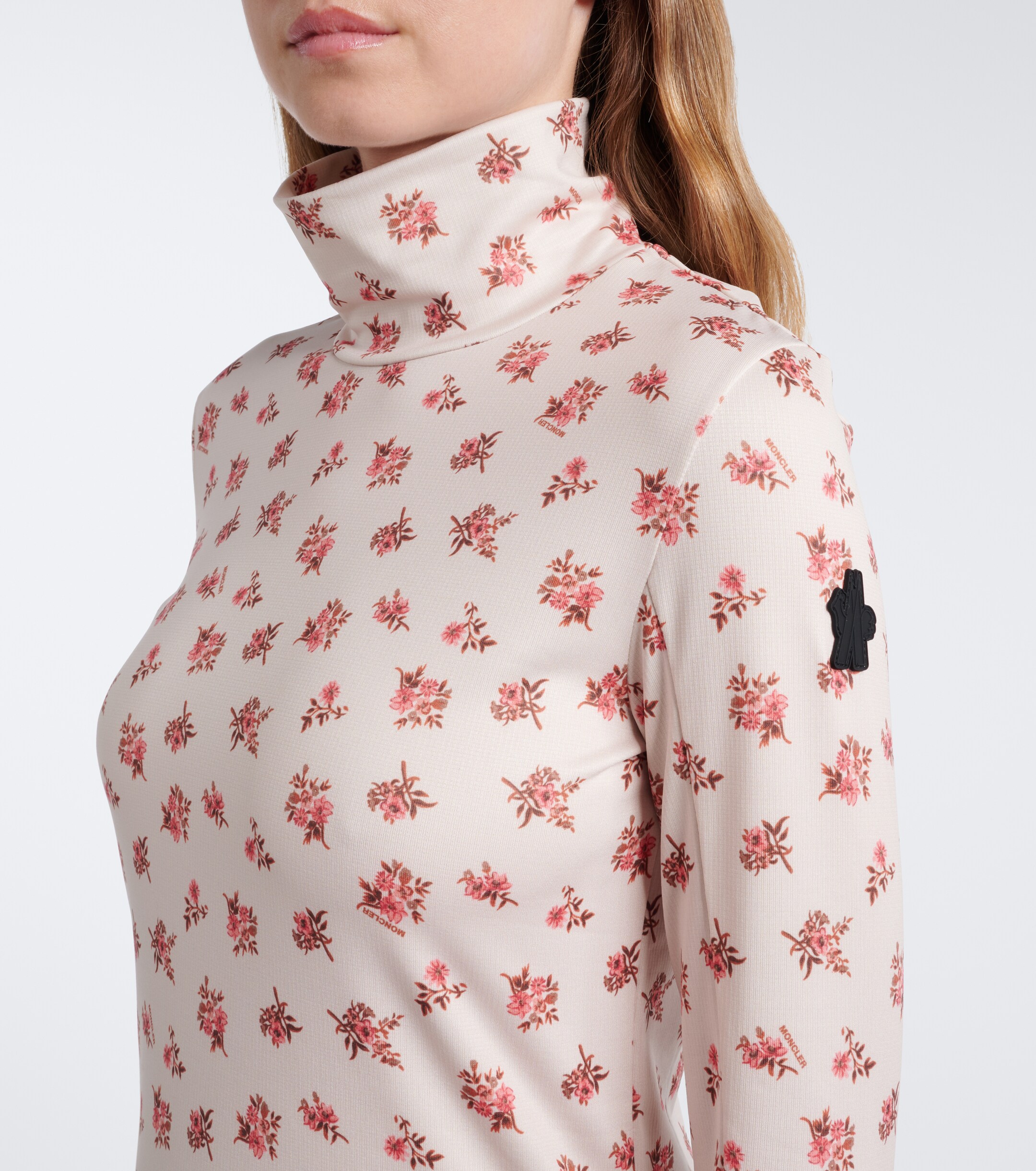 MONCLER GRENOBLE Moncler Grenoble Floral turtleneck ski top