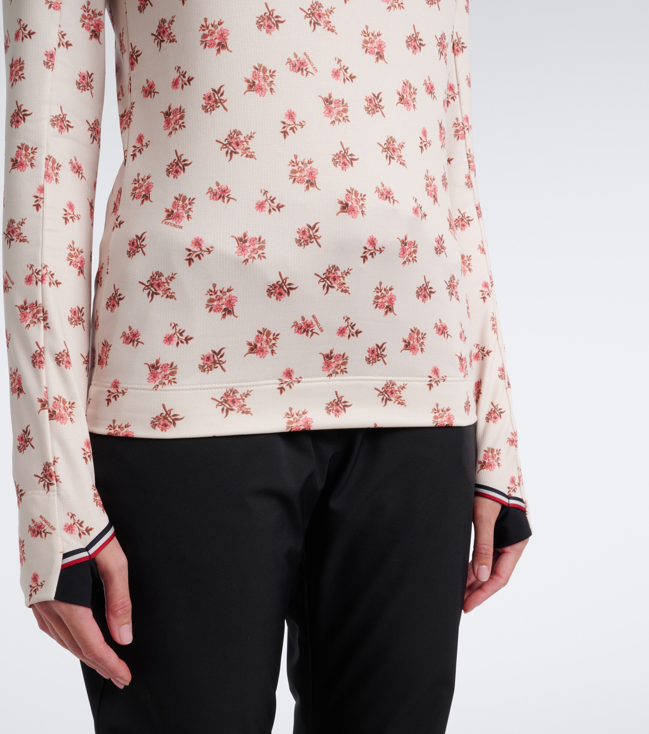 MONCLER GRENOBLE Moncler Grenoble Floral turtleneck ski top