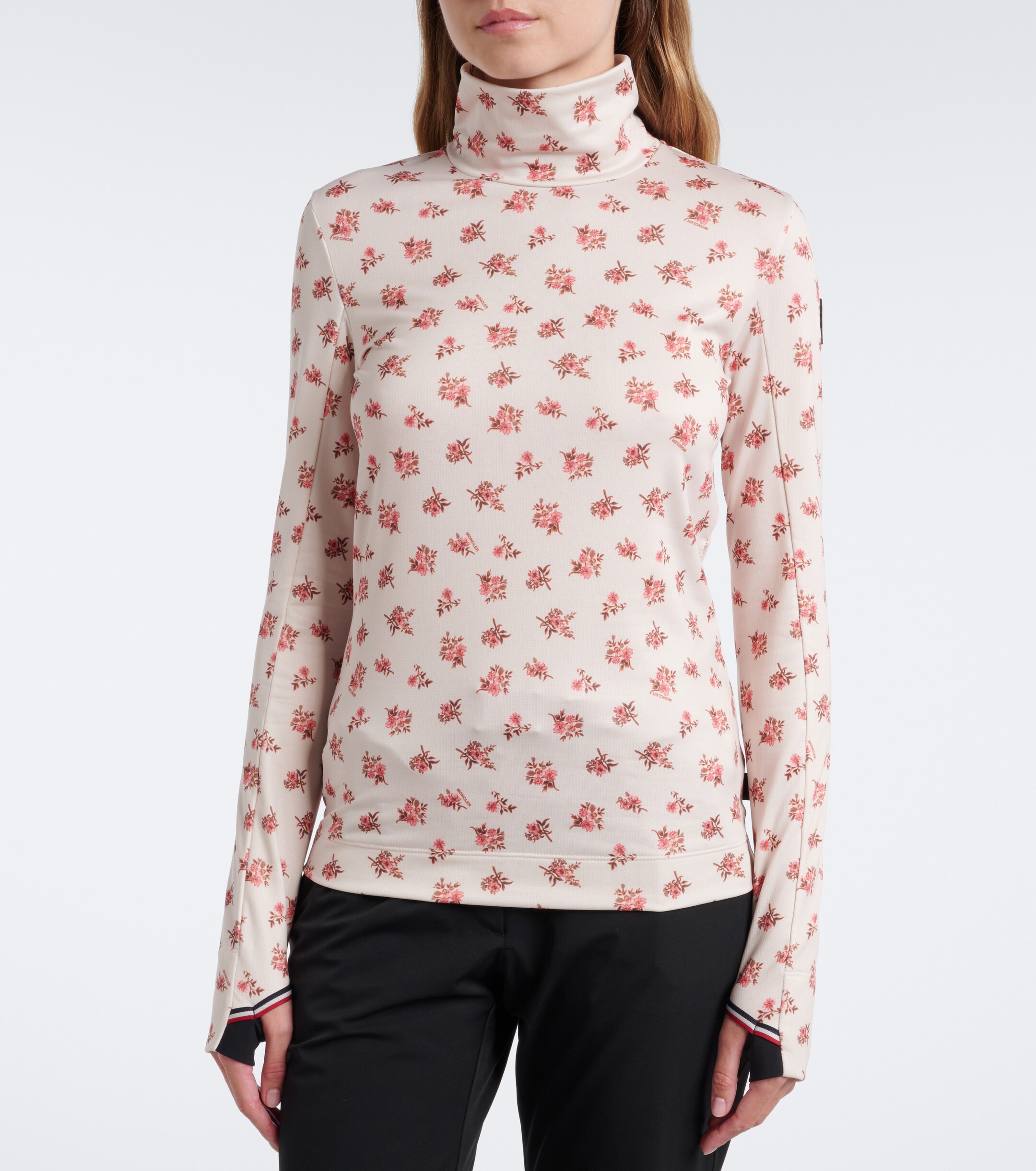 MONCLER GRENOBLE Moncler Grenoble Floral turtleneck ski top
