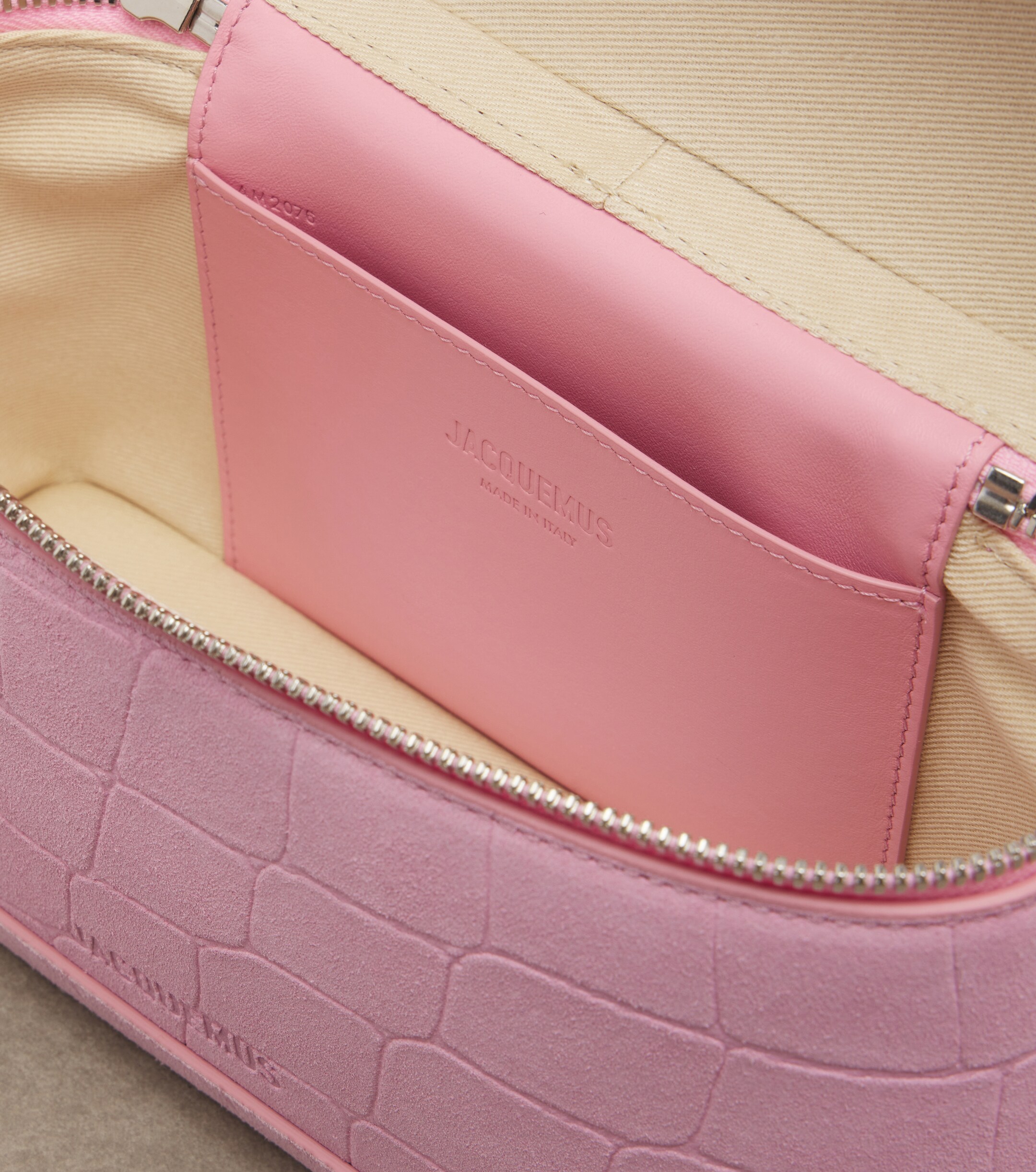 Jacquemus Jacquemus Petit Vanity croc-effect suede vanity bag