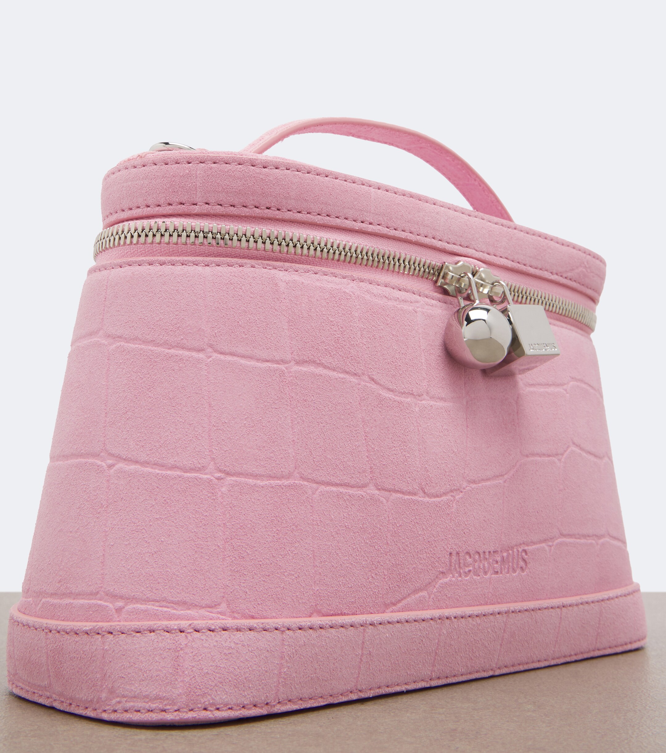 Jacquemus Jacquemus Petit Vanity croc-effect suede vanity bag