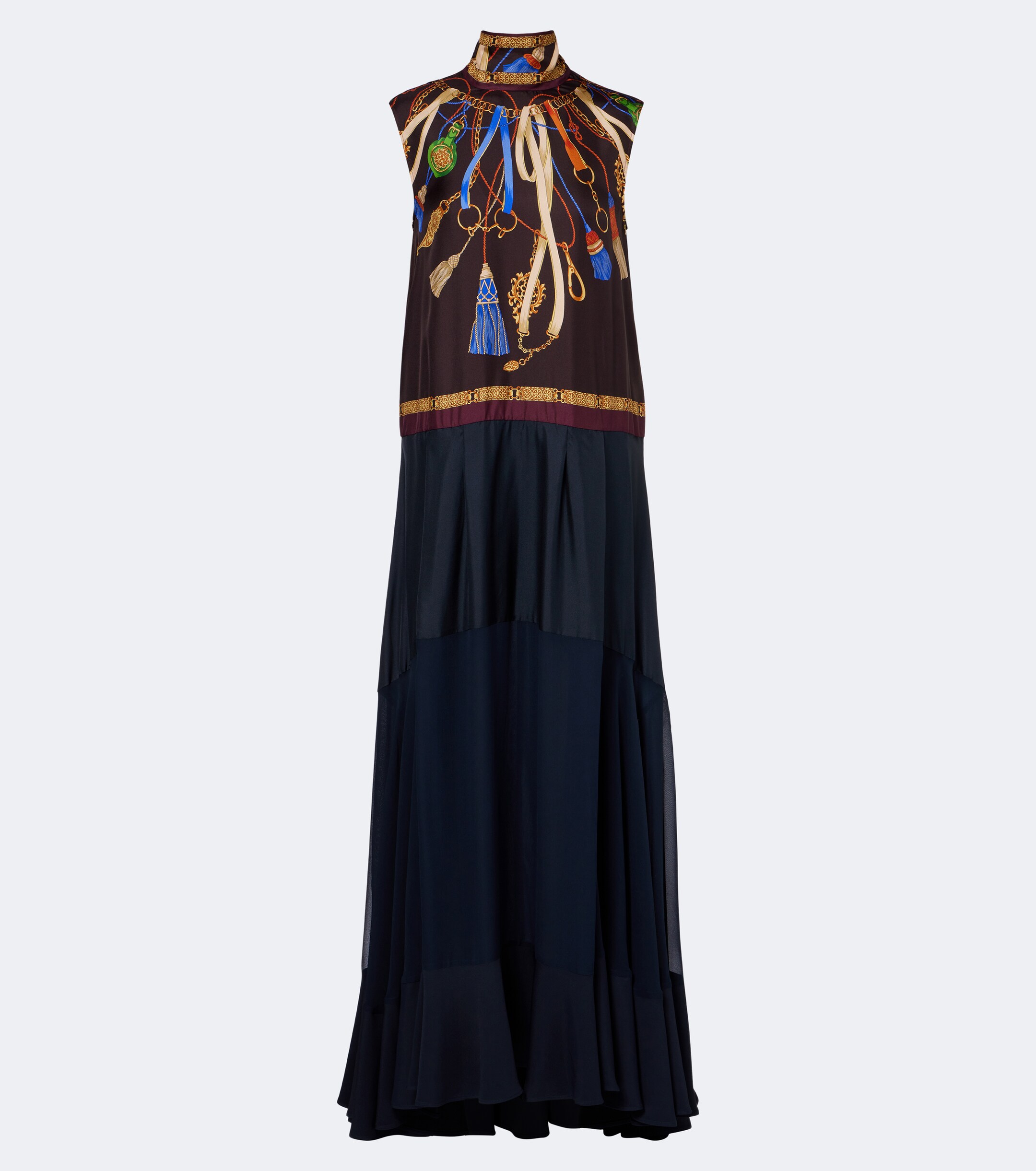 Etro Etro Draped printed silk twill gown