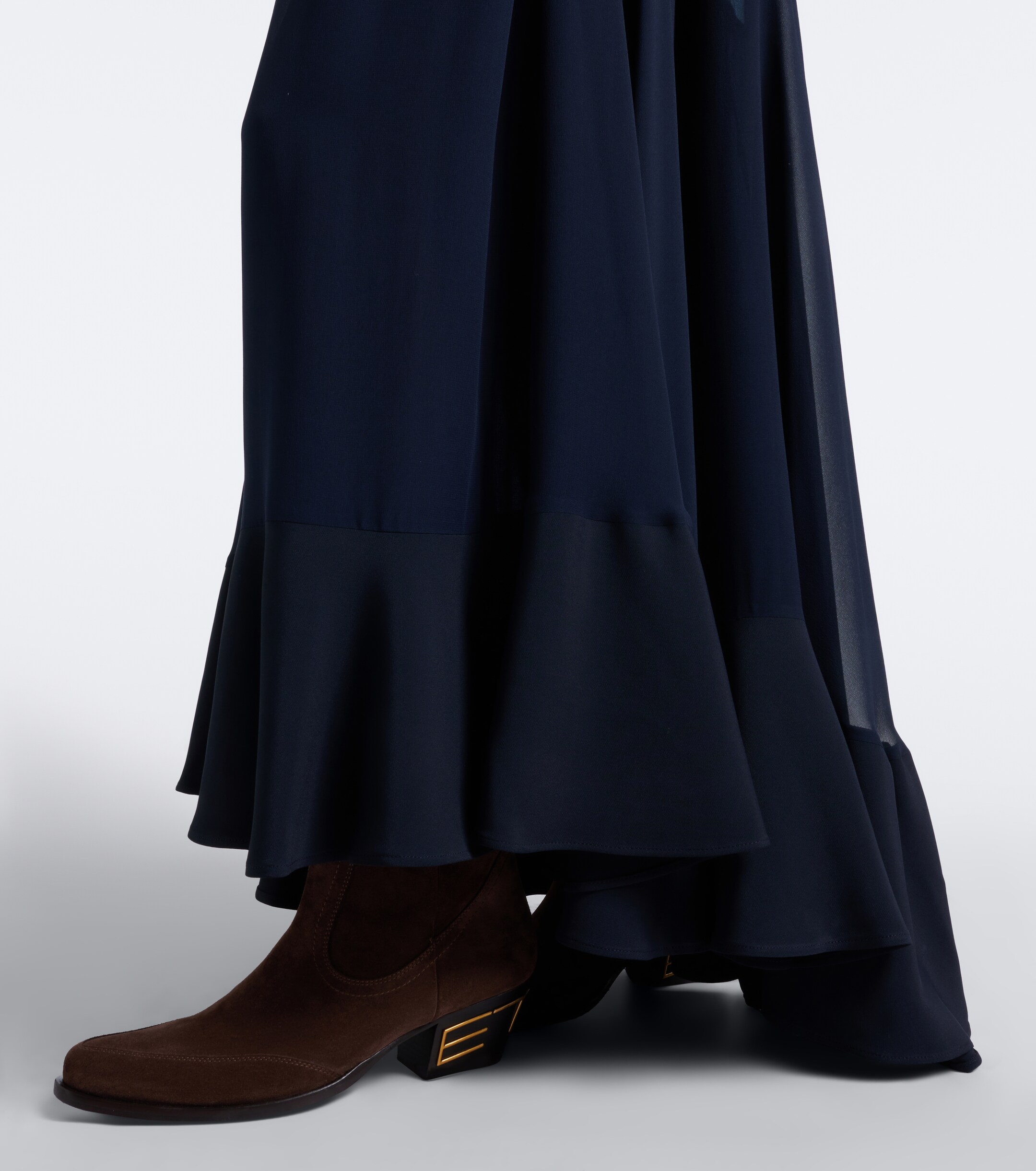 Etro Etro Draped printed silk twill gown