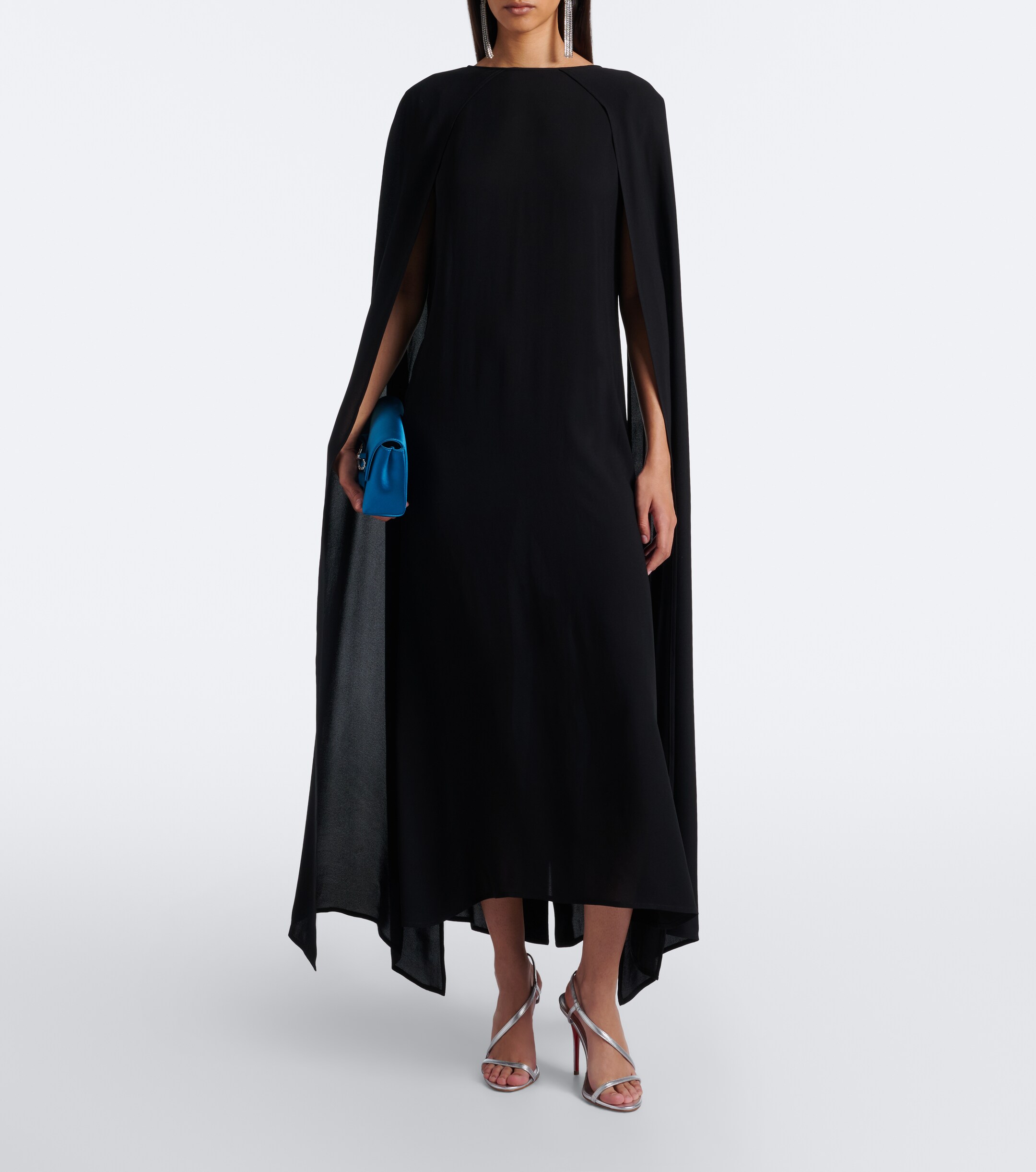 Plan C Plan C Caped midi dress