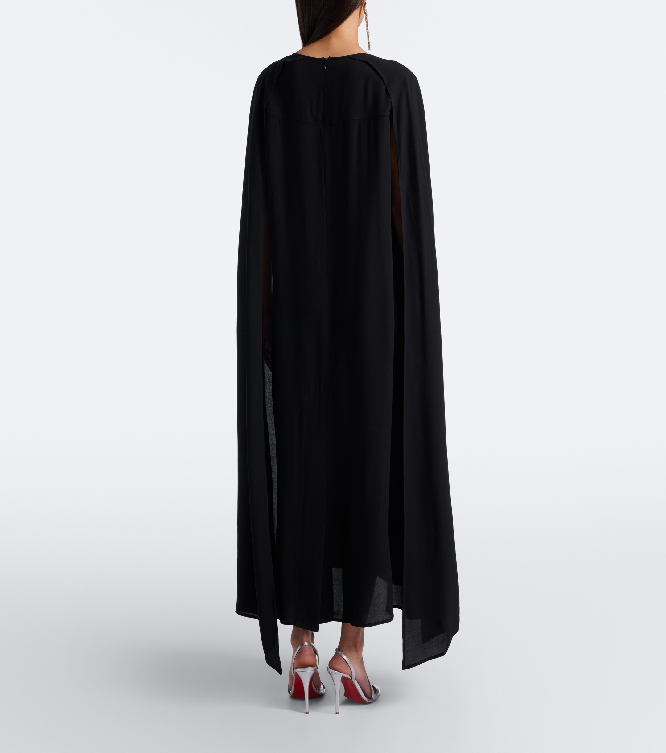 Plan C Plan C Caped midi dress