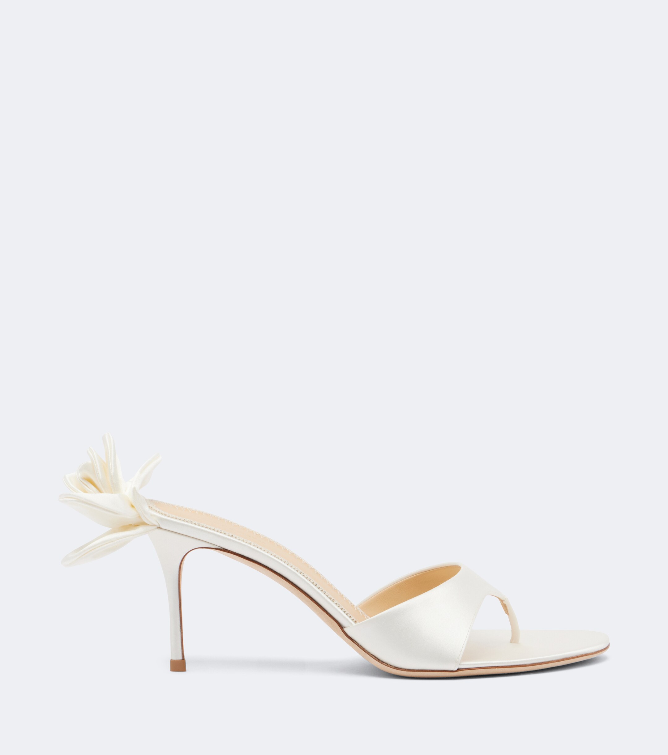 Magda Butrym Magda Butrym Floral-appliqué satin thong sandals