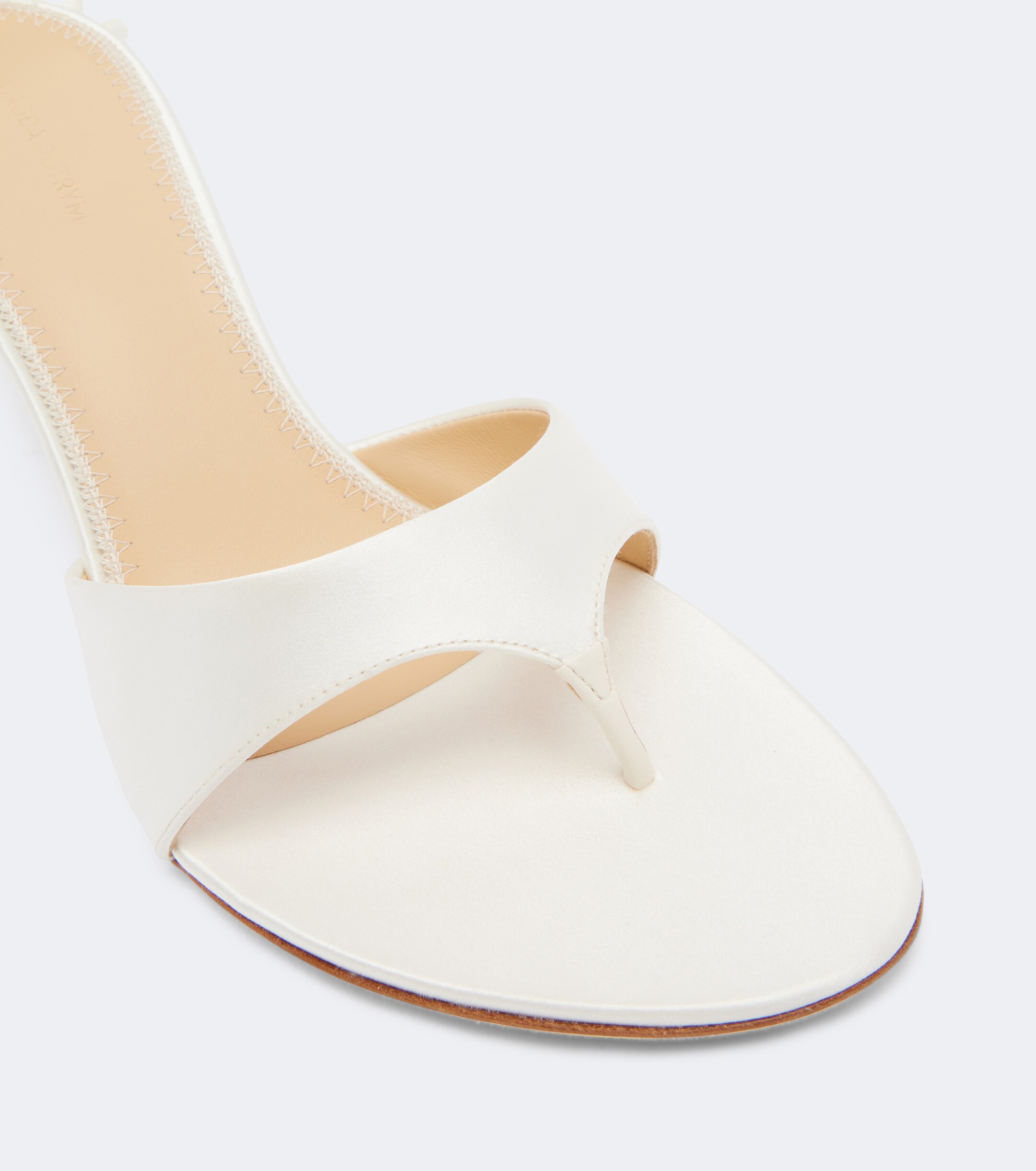 Magda Butrym Magda Butrym Floral-appliqué satin thong sandals