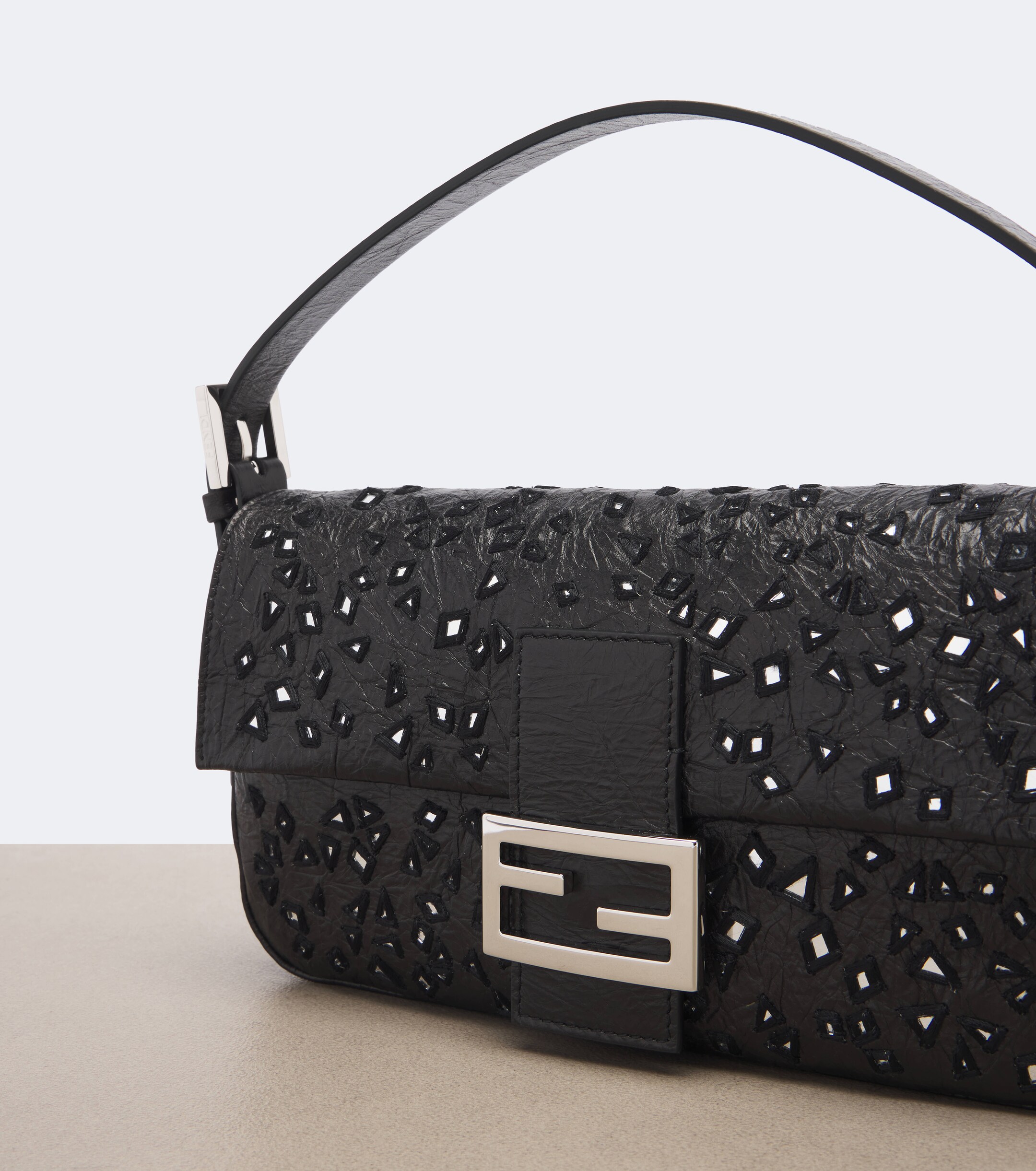 Fendi Baguette® 26424 Small embellished leather shoulder bag