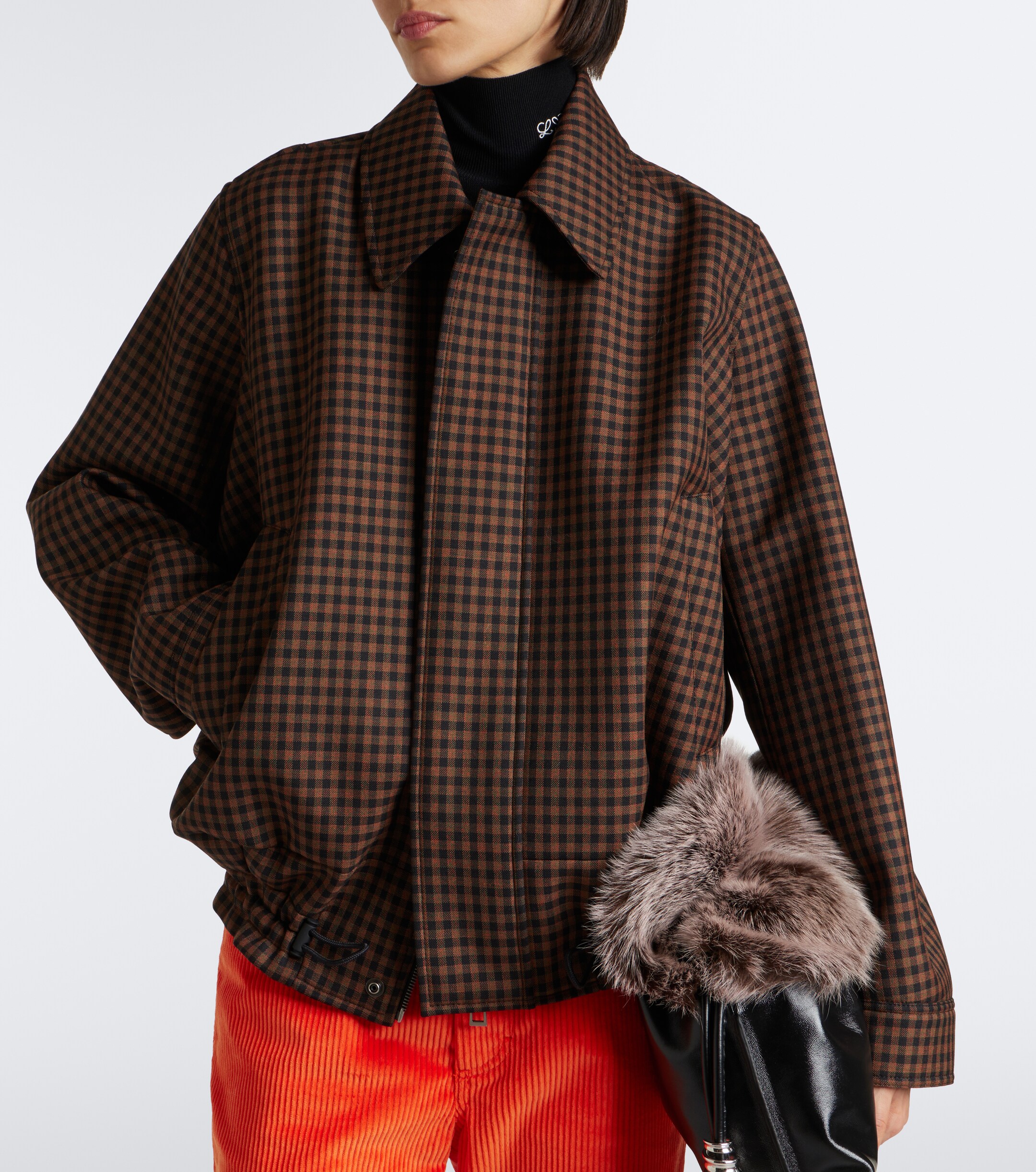 Loewe Loewe Checked wool blouson jacket