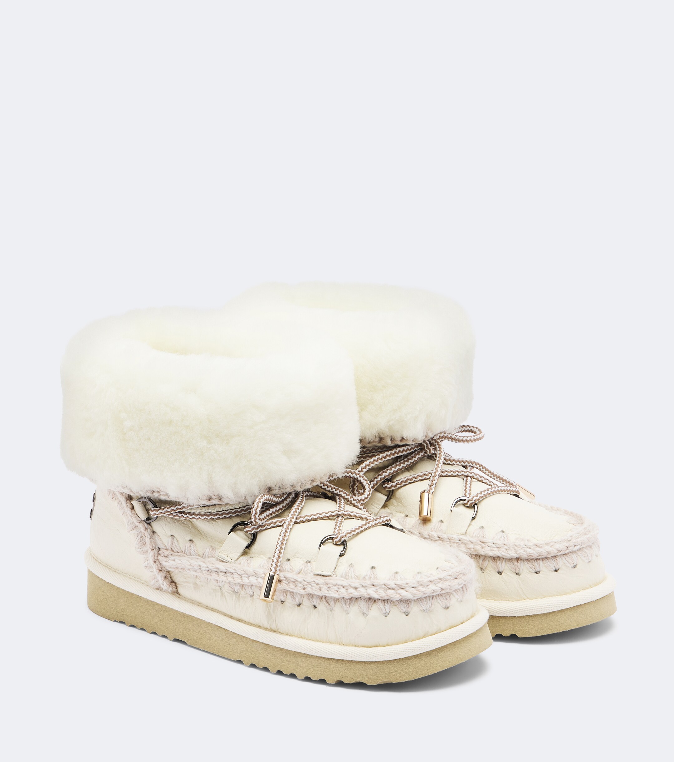 MOU Mou 24 shearling-lined leather ankle boots