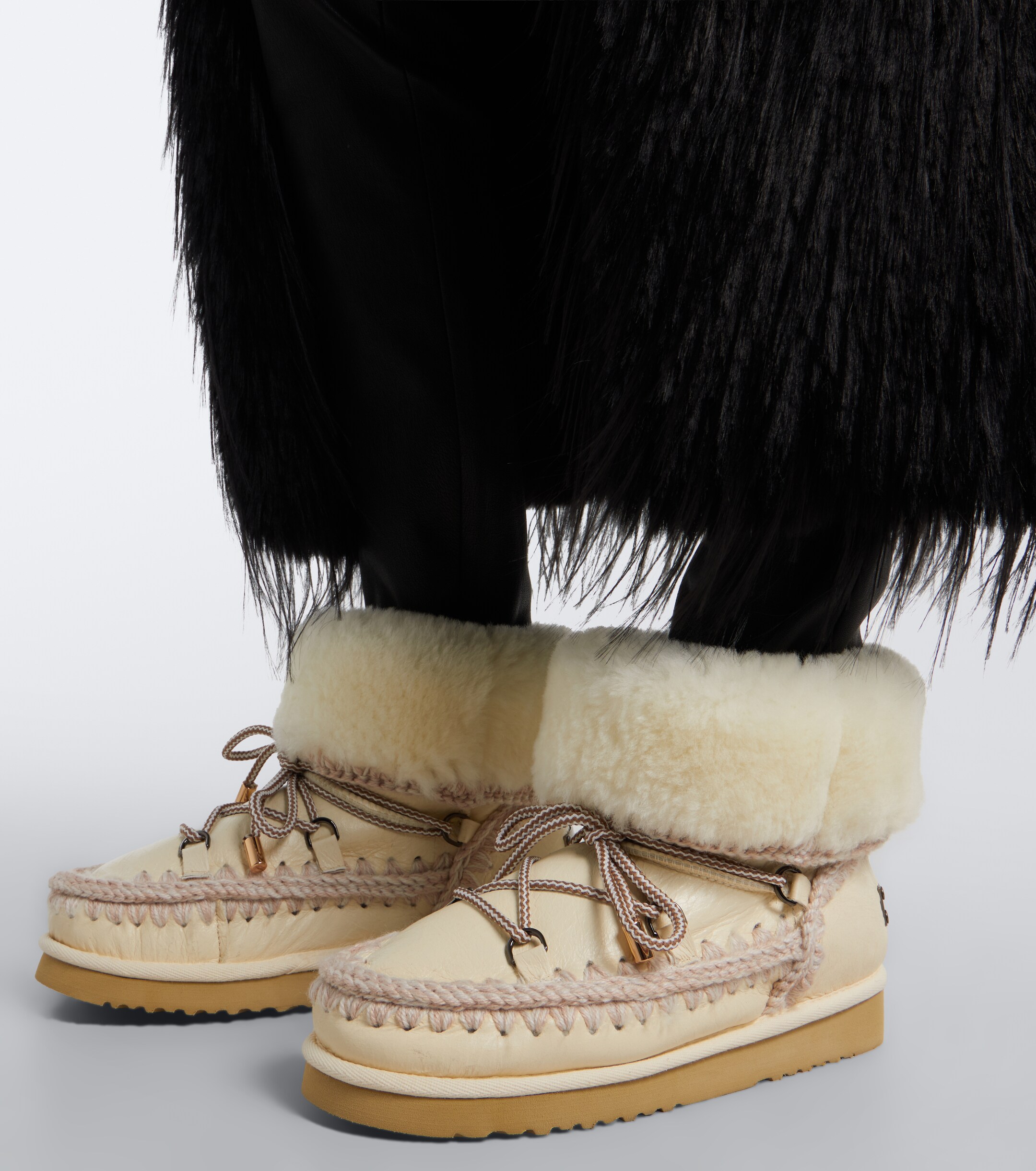 MOU Mou 24 shearling-lined leather ankle boots