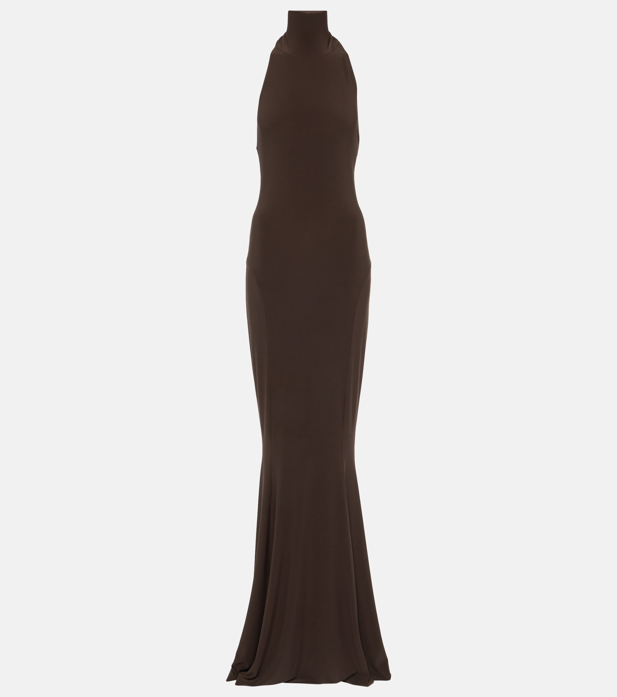Norma Kamali Turtleneck jersey gown