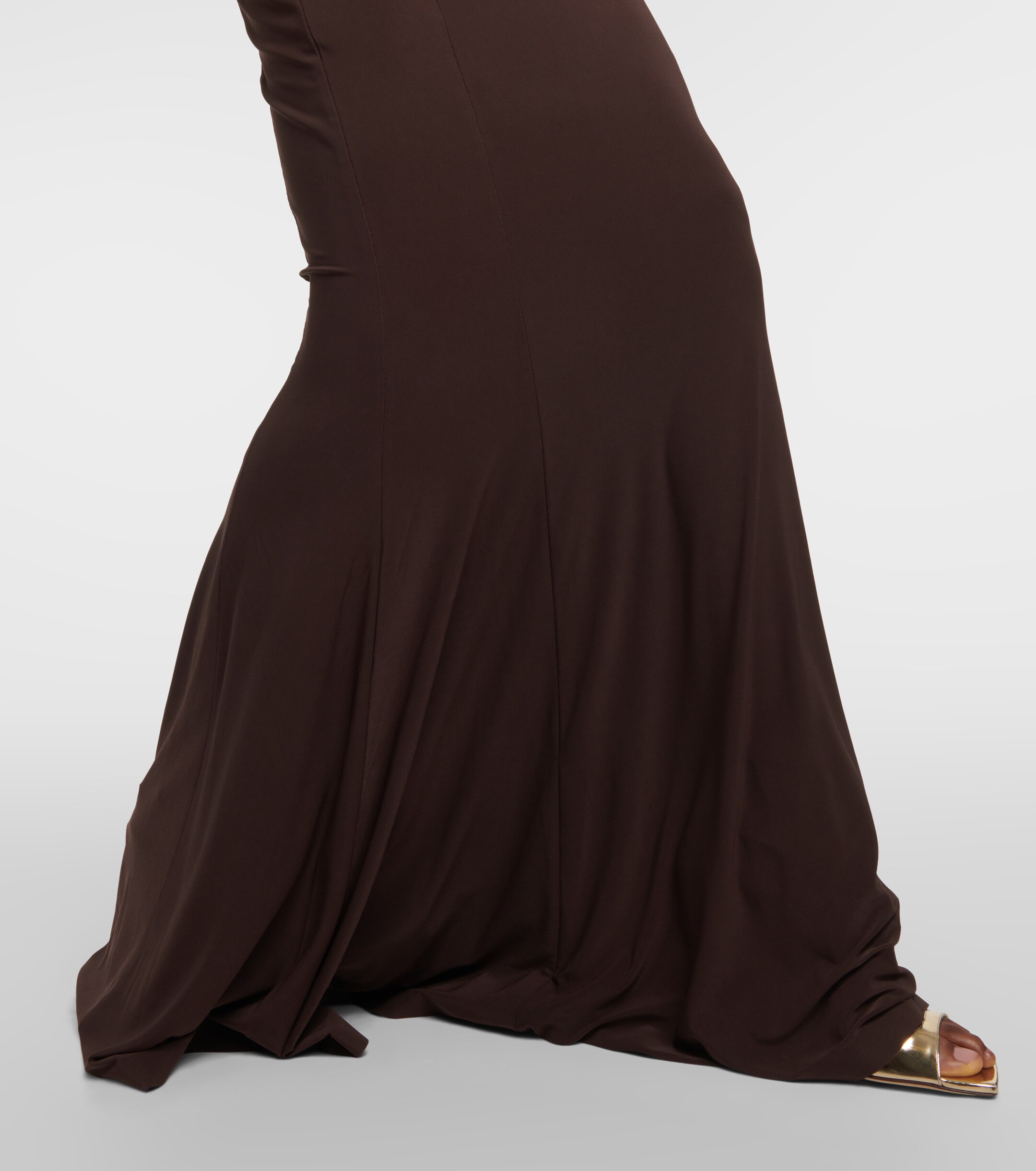 Norma Kamali Turtleneck jersey gown
