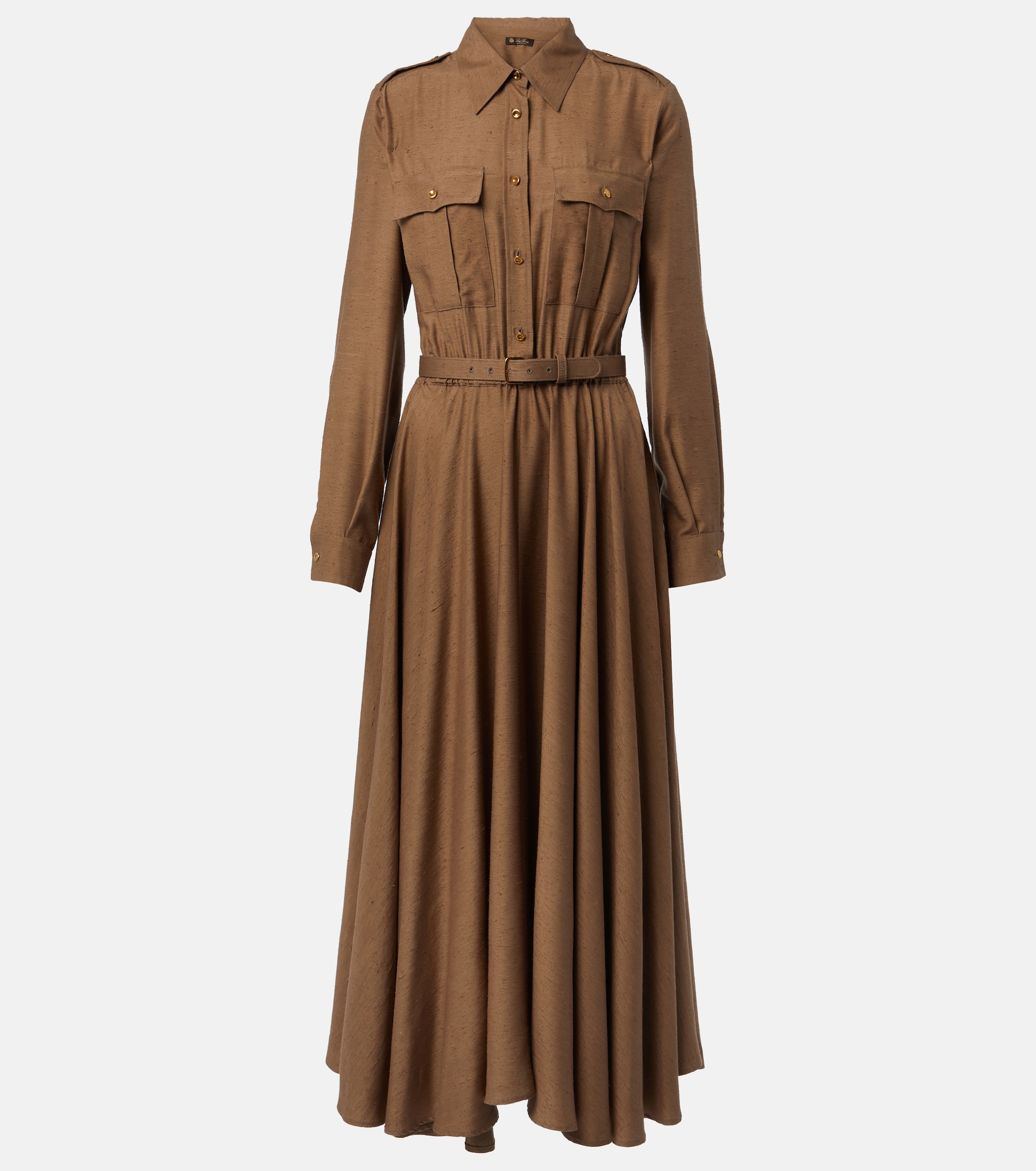 Loro Piana - Lela asymmetrical silk shirt dress | Plush