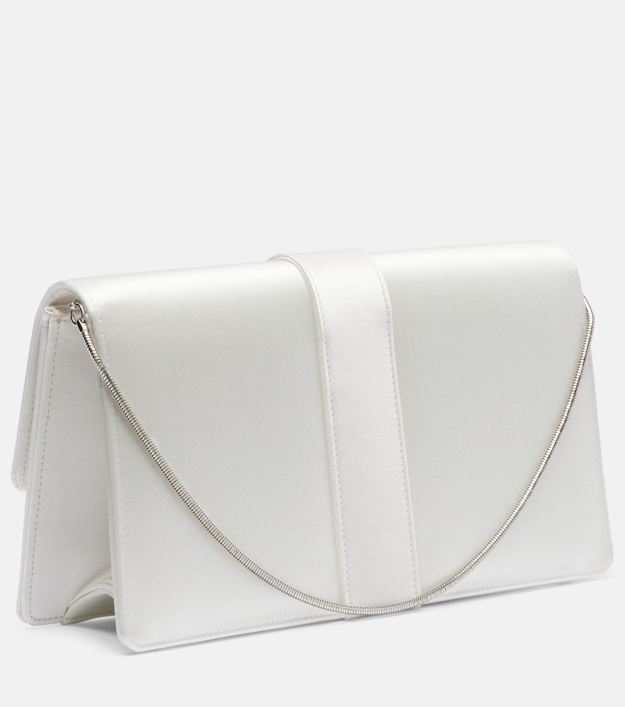 MANOLO BLAHNIK Capri embellished satin clutch