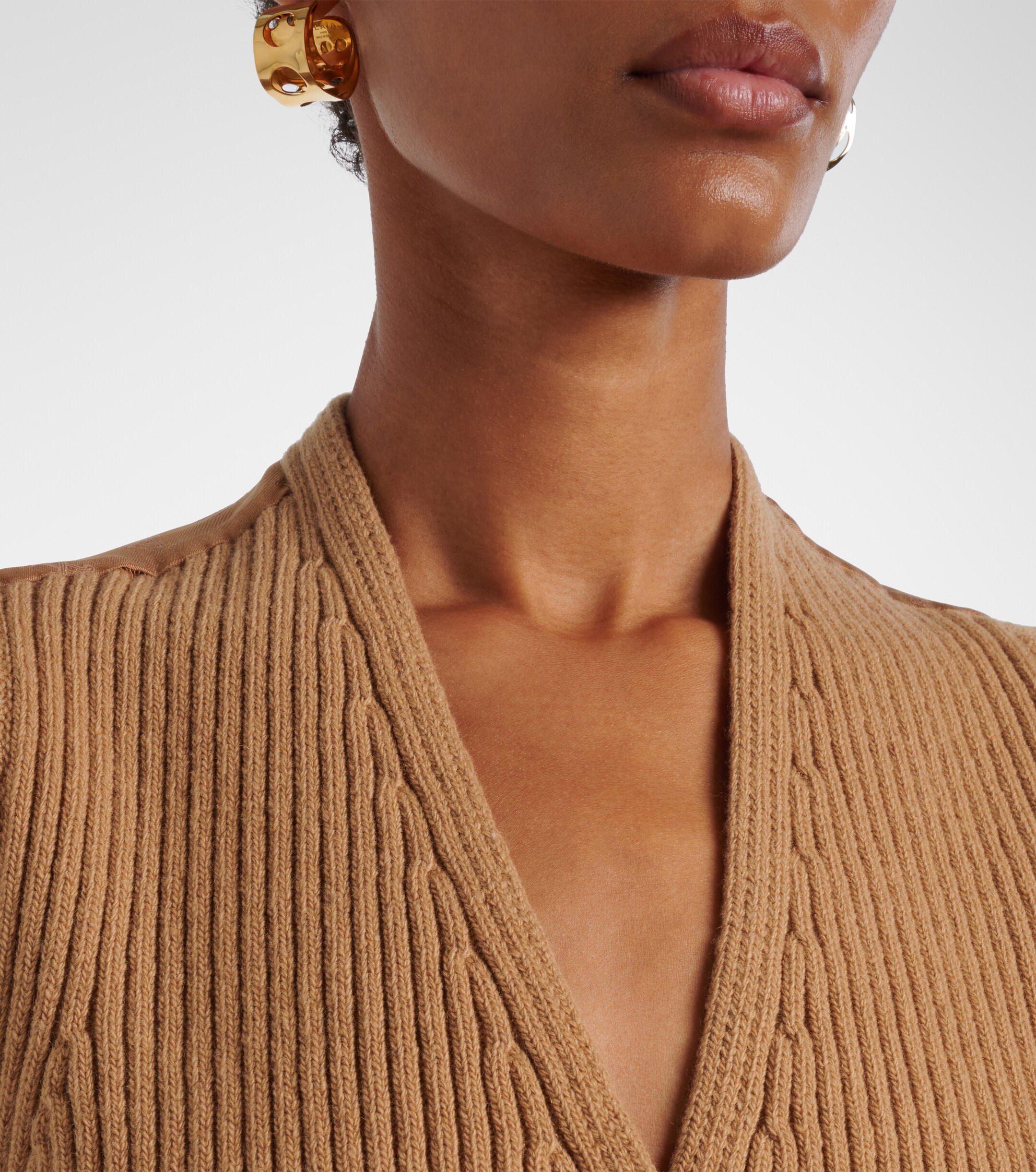 Max Mara Max Mara Madre paneled wool-blend and satin vest