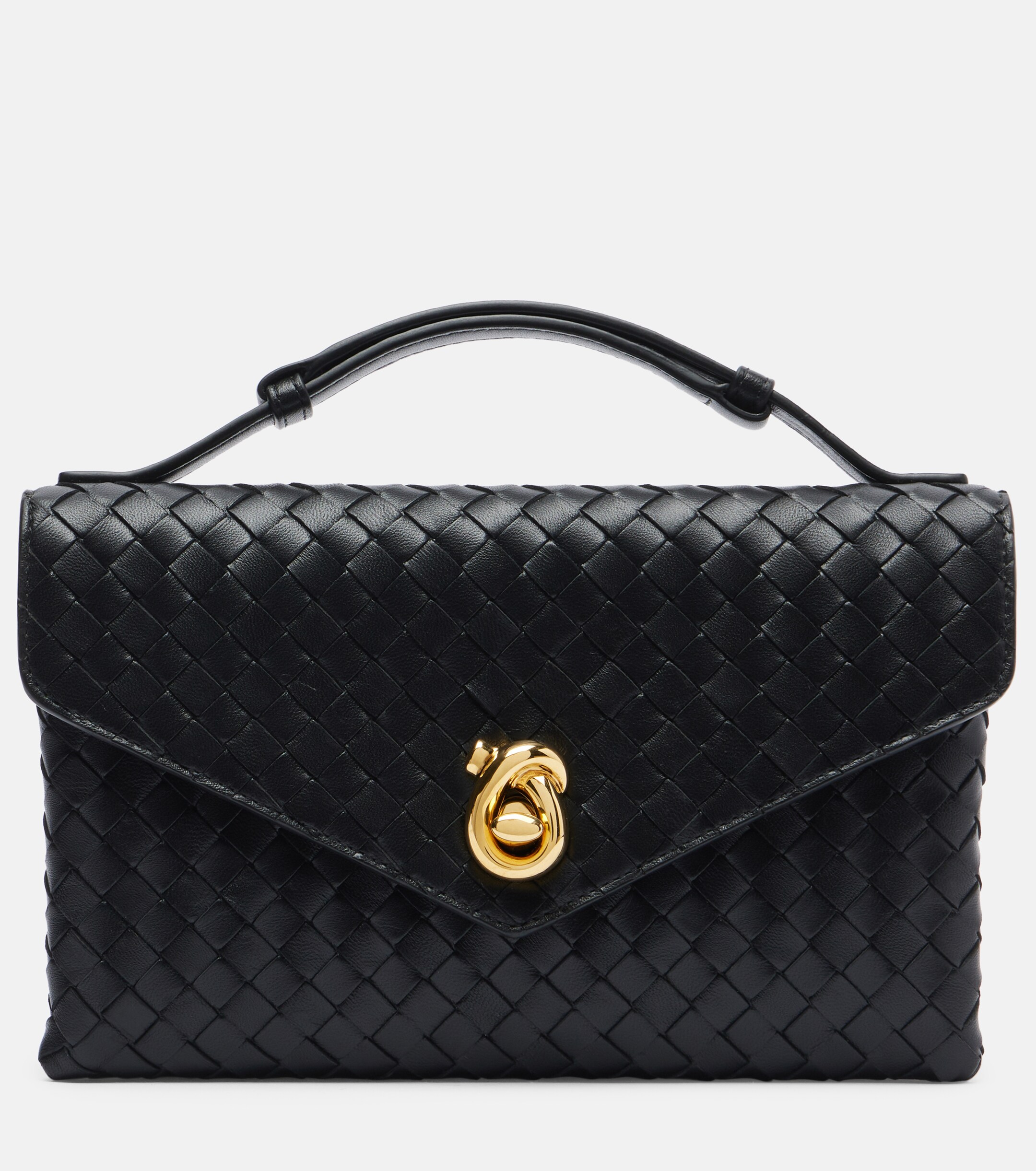 Bottega Veneta Knot Lock Intrecciato leather top-handle bag