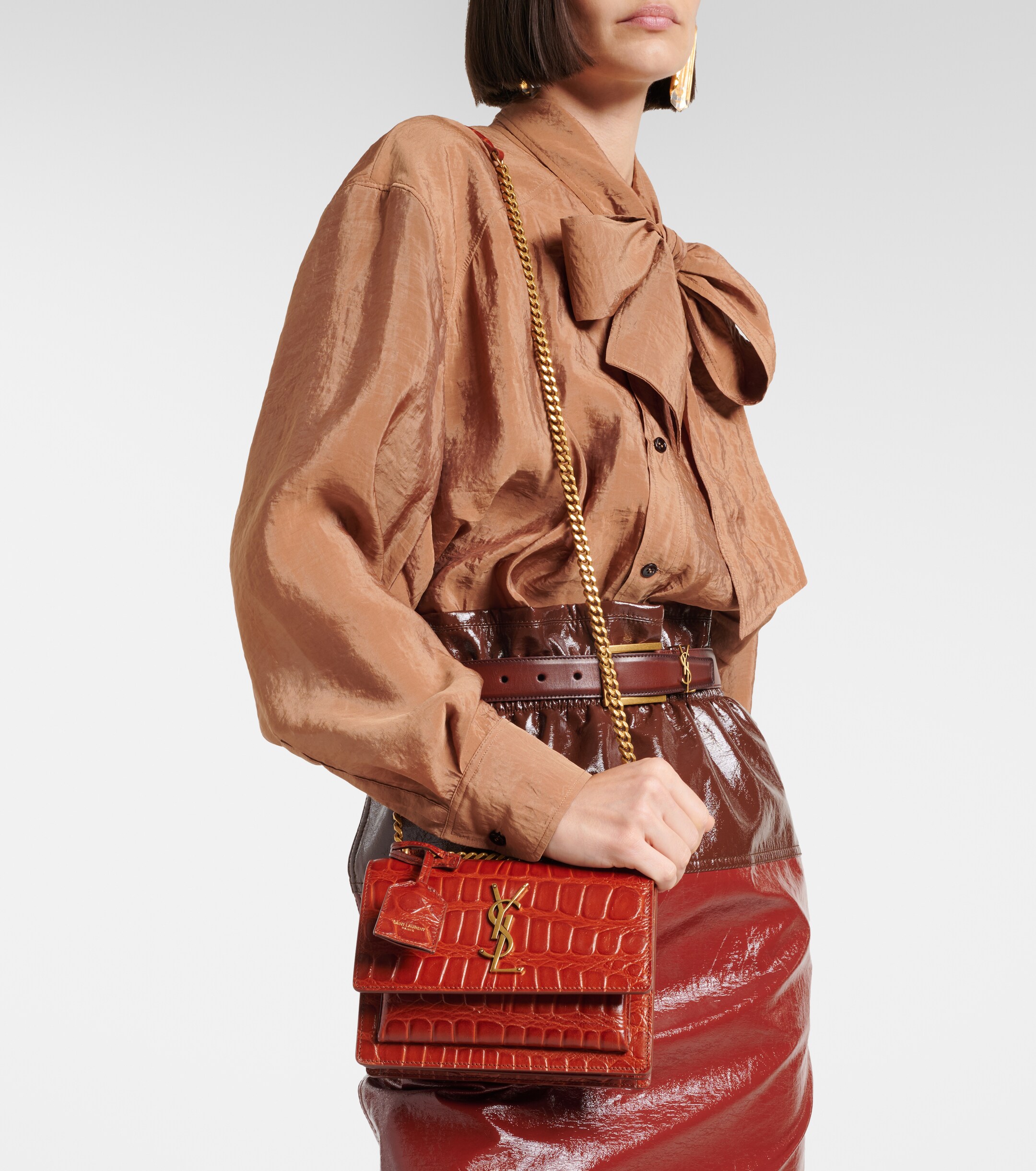 Saint Laurent Sunset Small leather crossbody bag