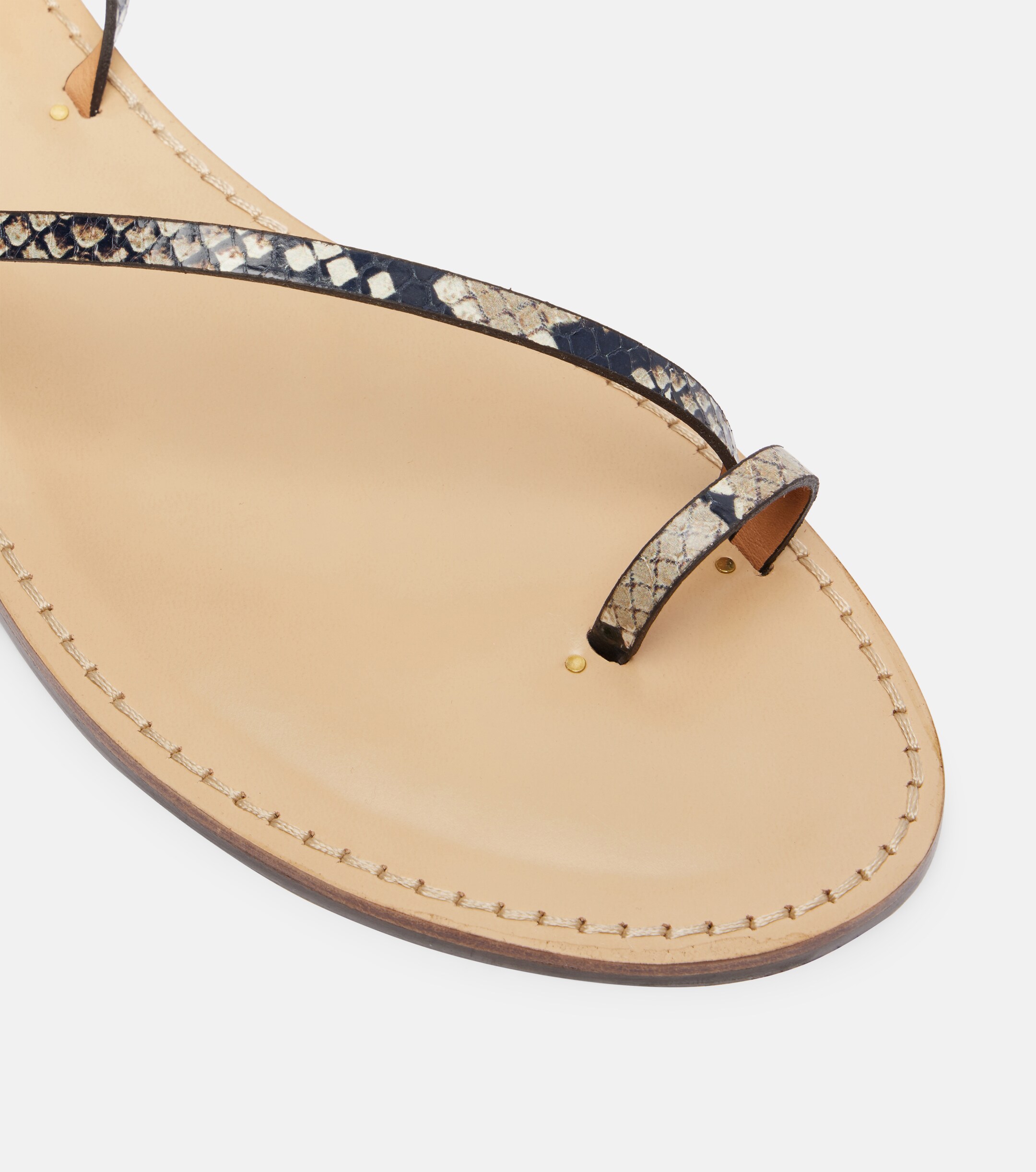AMANU Amanu Kalahari snake-effect leather sandals
