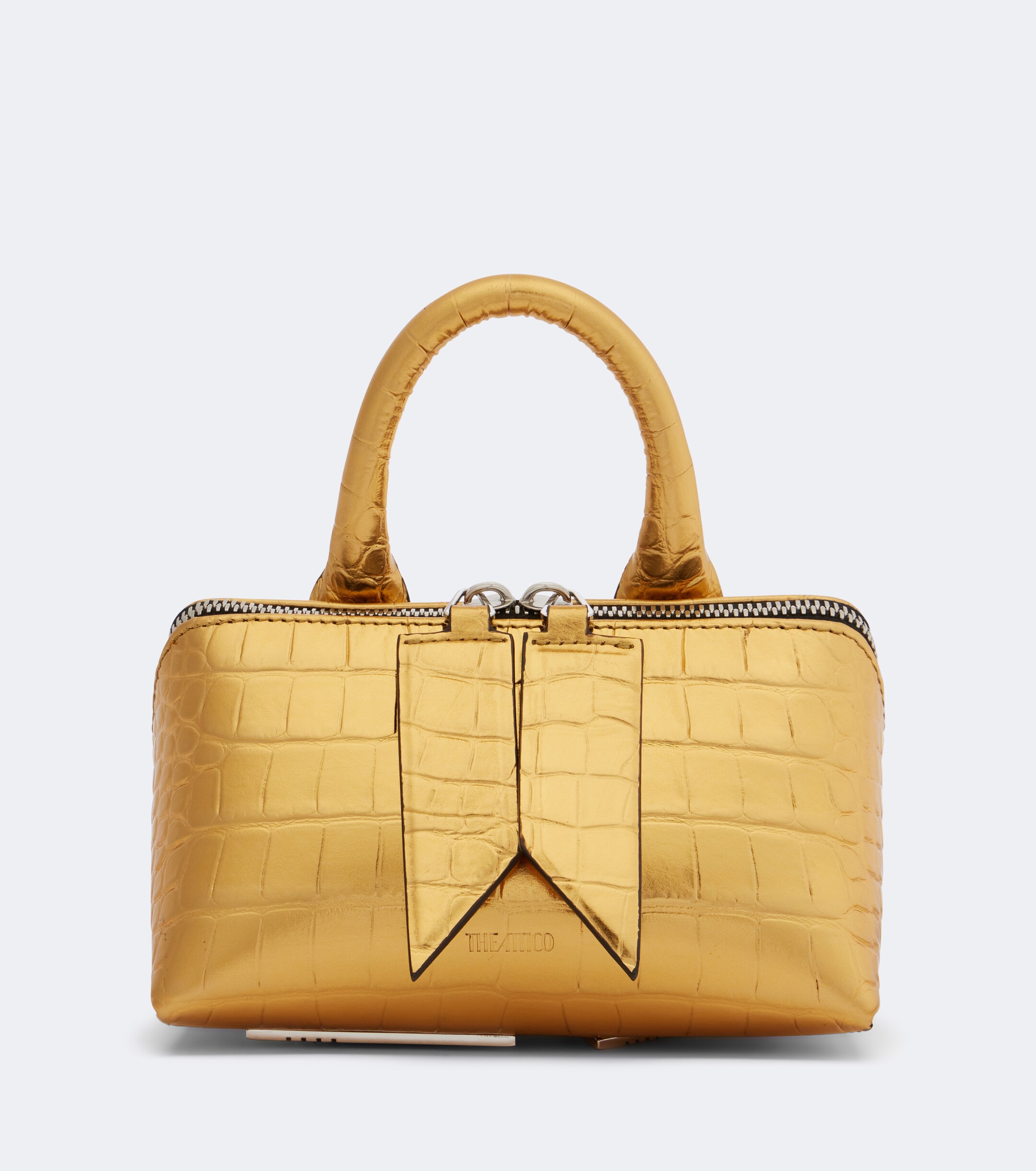 THE ATTICO Friday Mini croc-effect leather top-handle bag