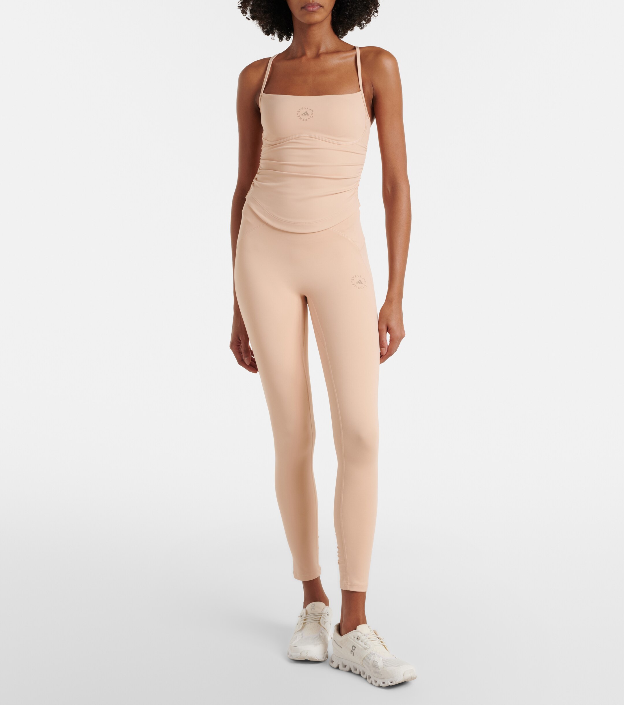adidas by Stella McCartney Adidas by Stella McCartney Logo ruched tank top