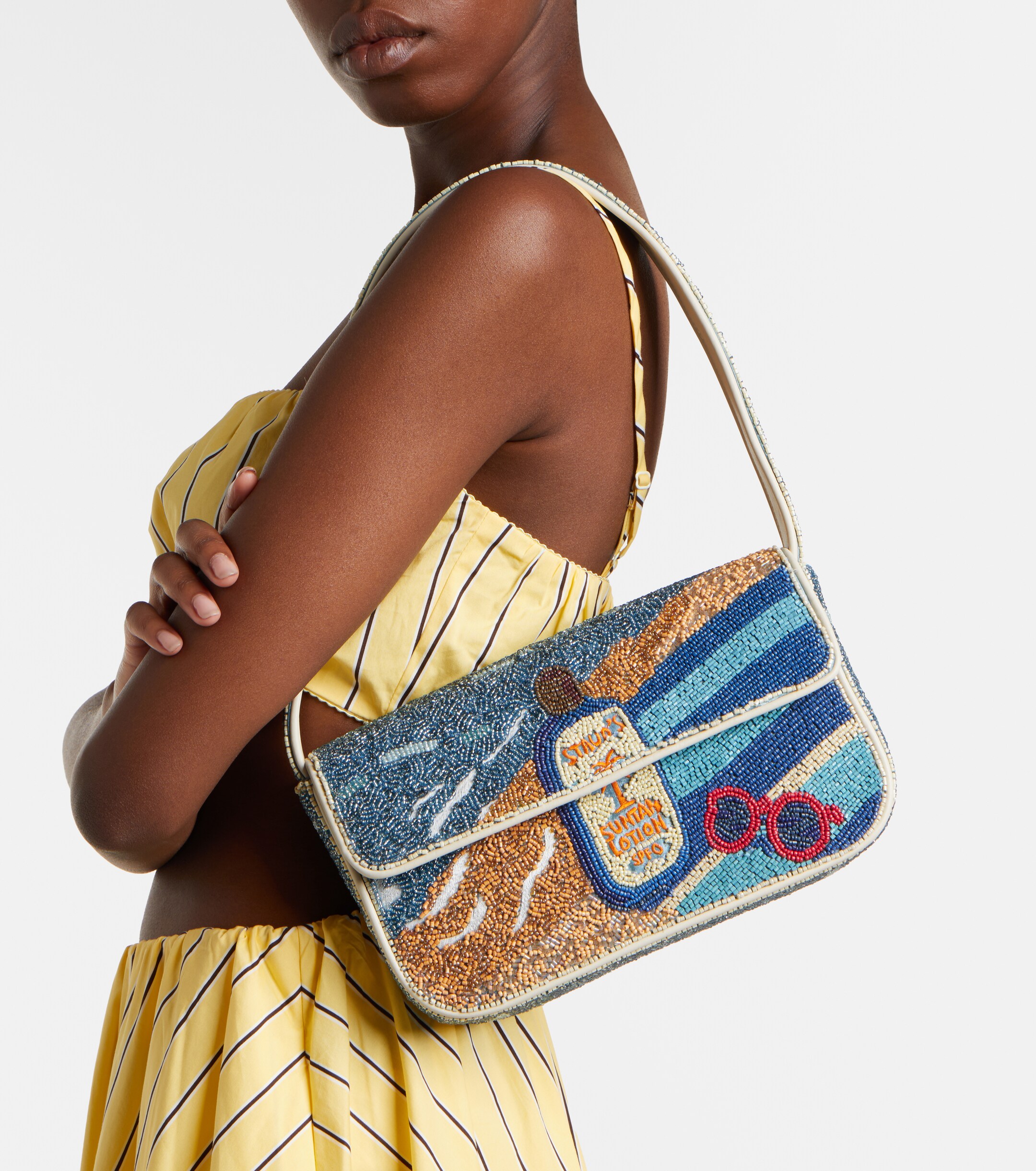 Staud Tommy beaded shoulder bag