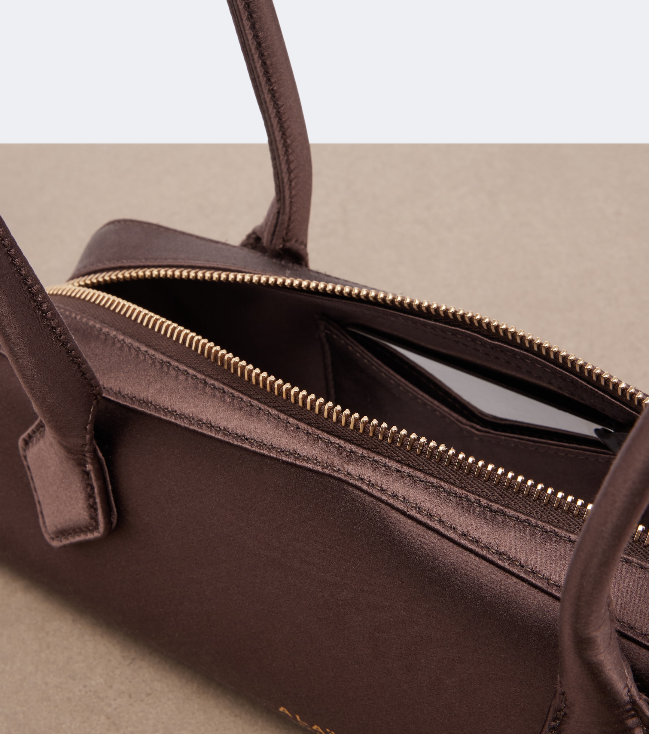 Alaïa Le Teckel Small satin shoulder bag