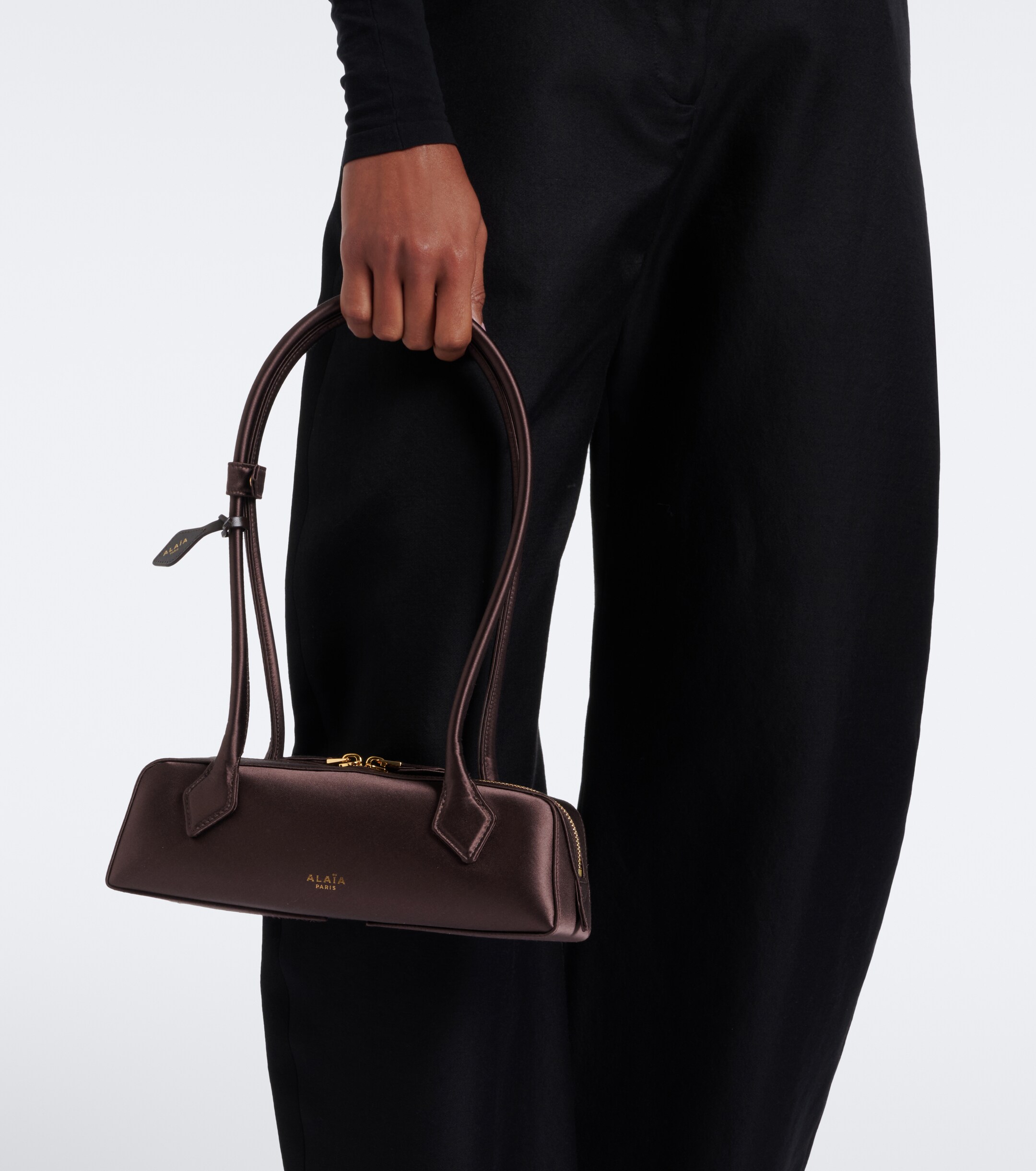 Alaïa Le Teckel Small satin shoulder bag