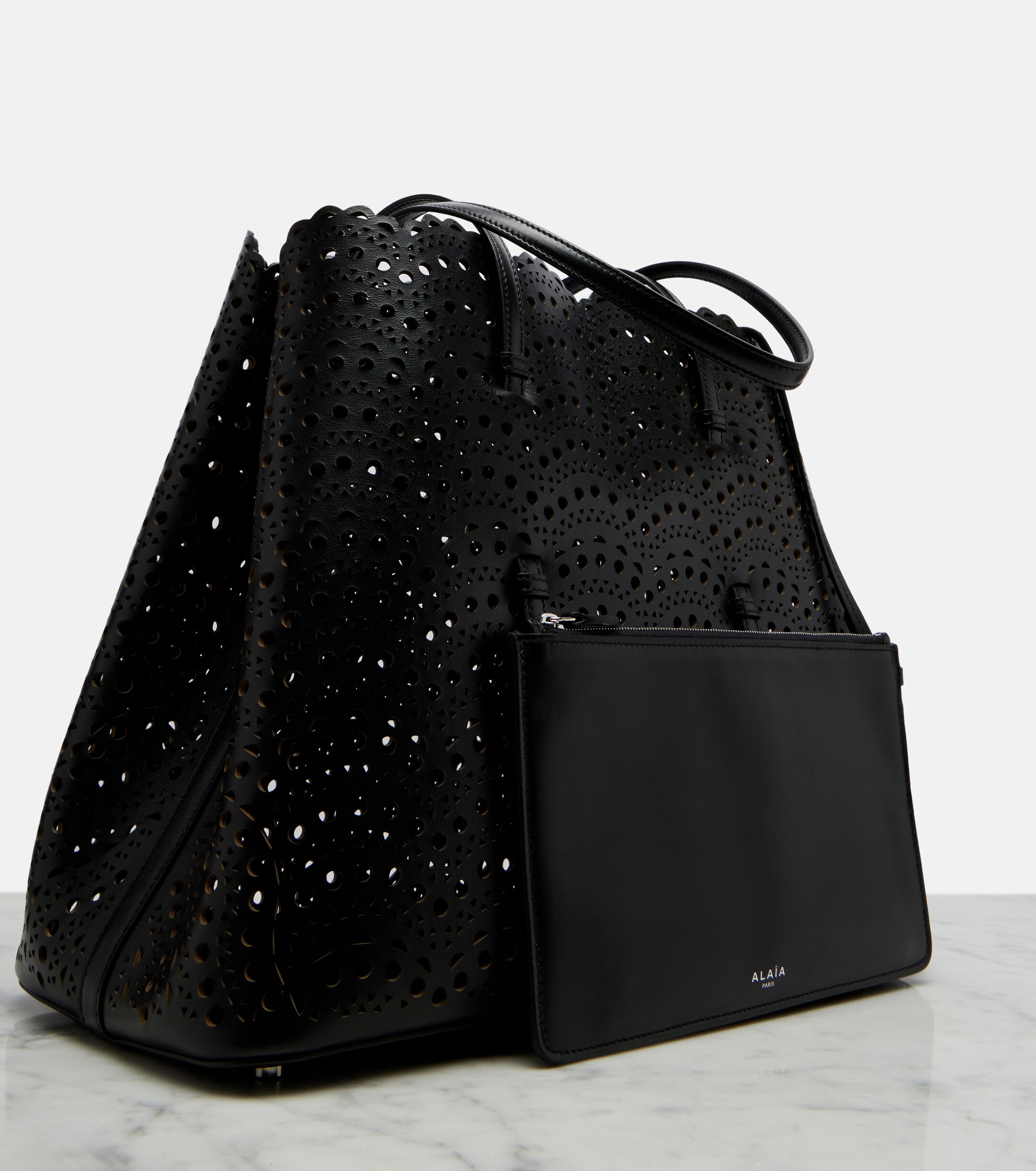 Alaïa Mina 37 Vienne leather tote bag