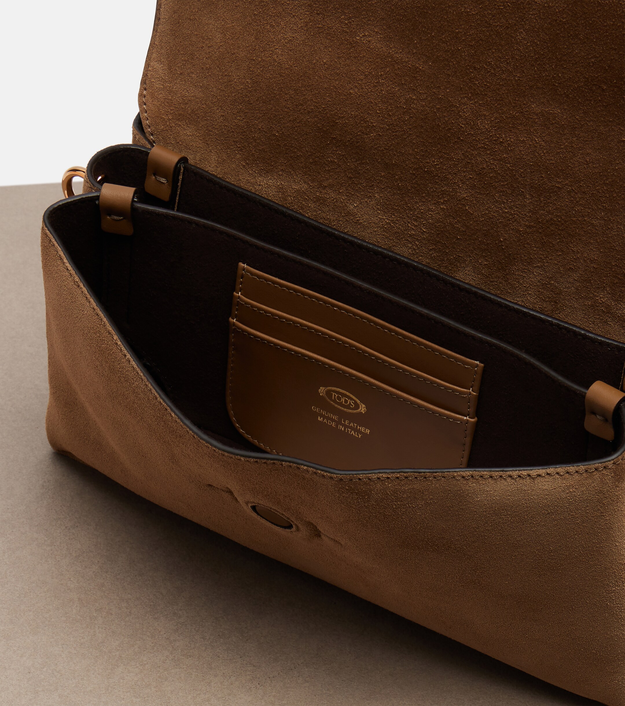 Tod's T Timeless Small suede shoulder bag