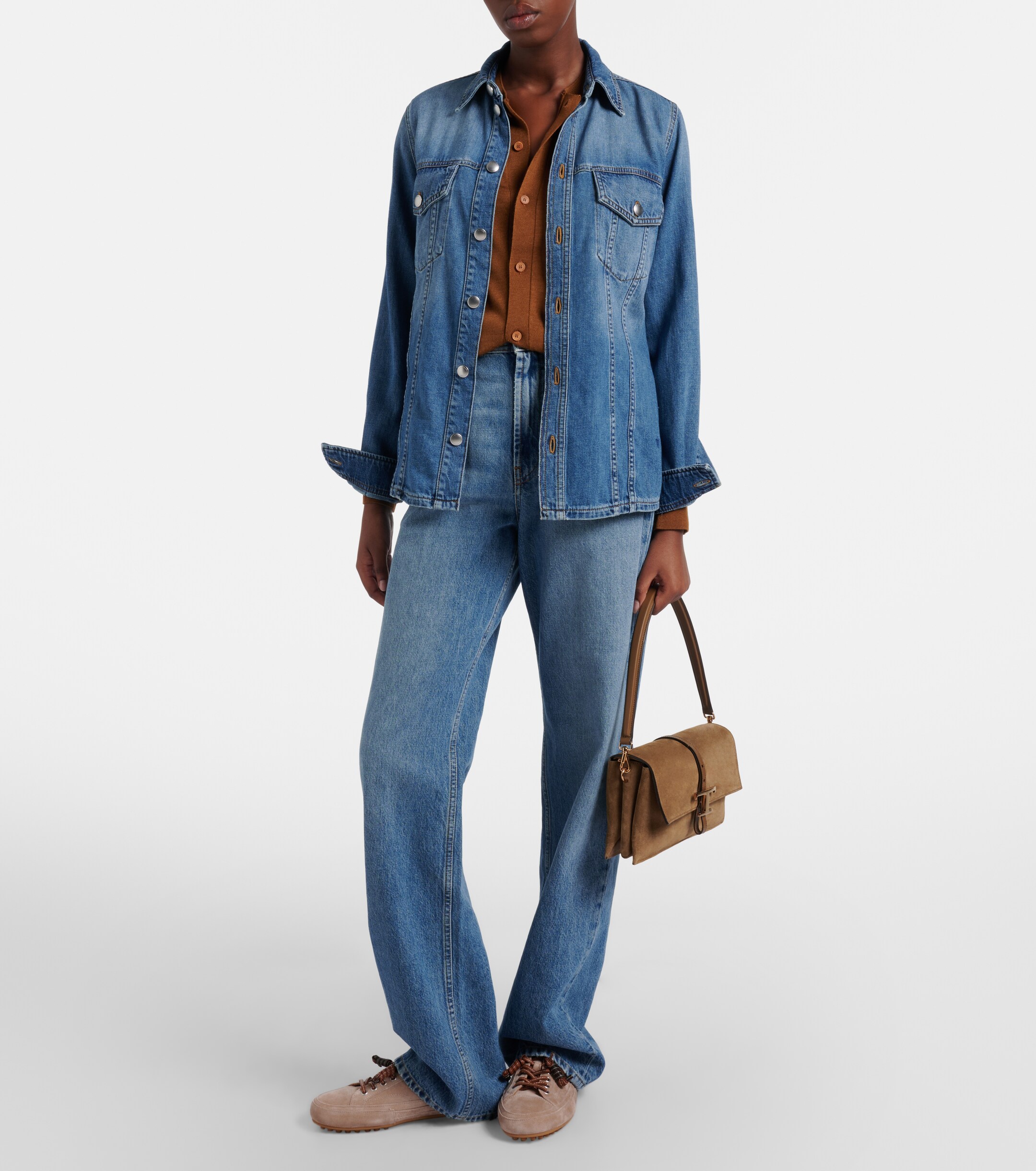 Tod's T Timeless Small suede shoulder bag